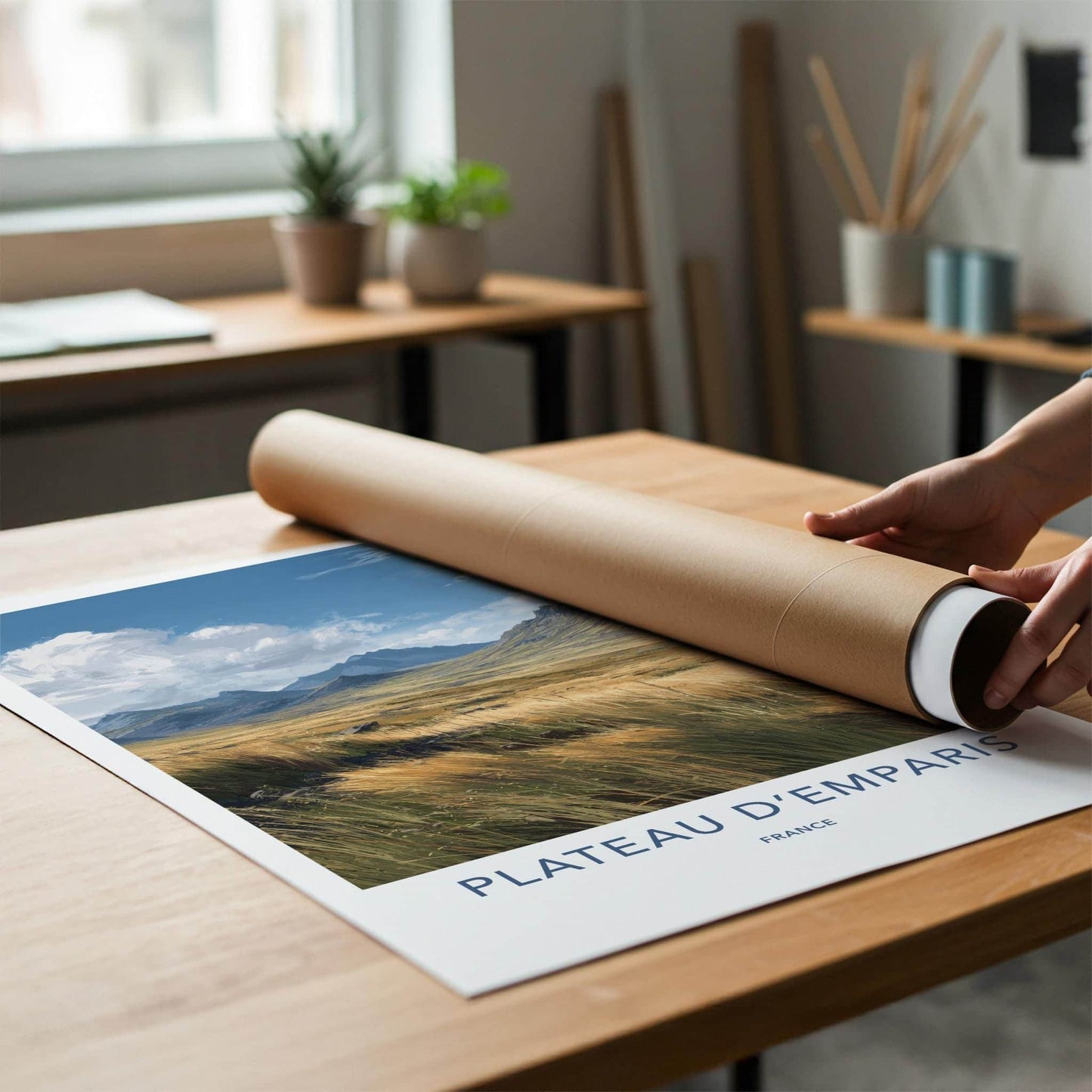 Plateau D'Emparis Poster - France Travel Art - Grassy Mountain Vista Home Decor