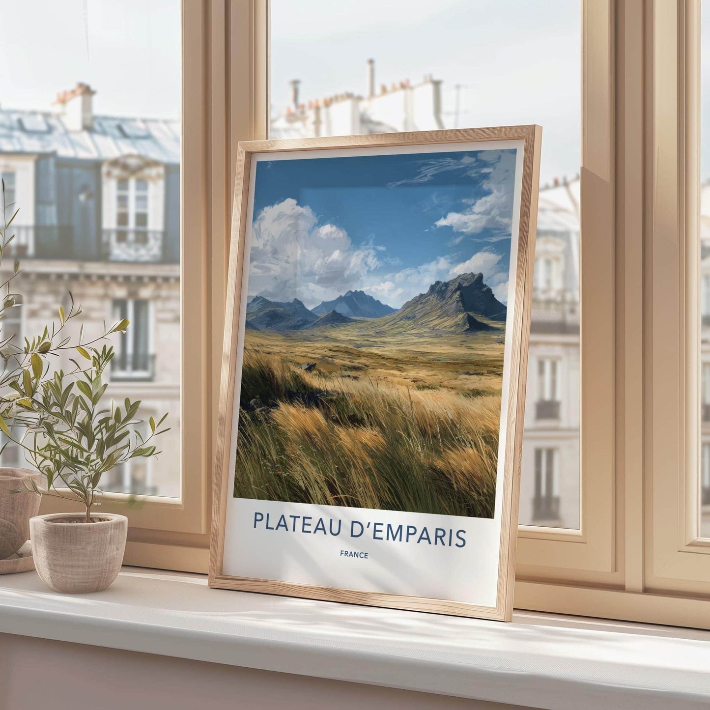 Plateau D'Emparis Poster - France Travel Art - Grassy Mountain Vista Home Decor