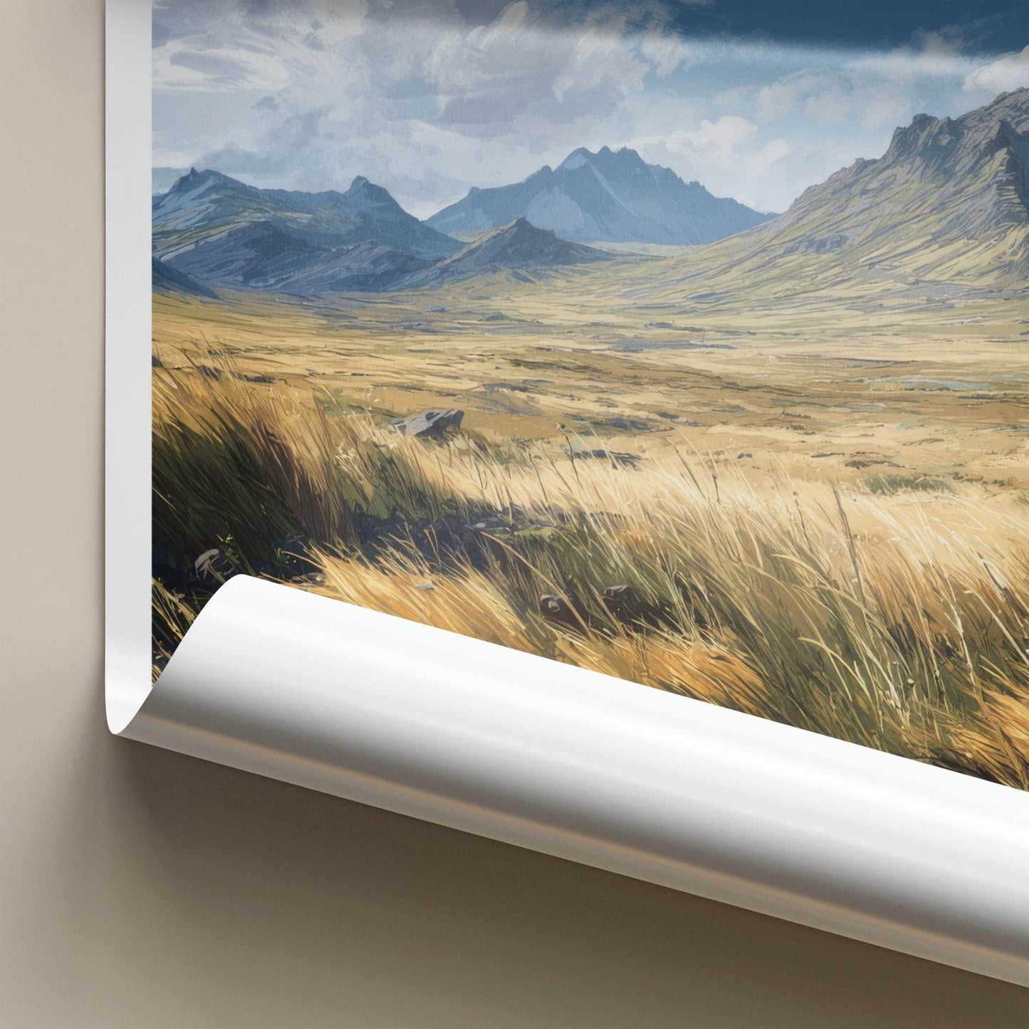 Plateau D'Emparis Poster - France Travel Art - Grassy Mountain Vista Home Decor