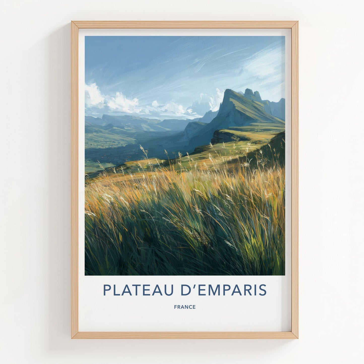 Plateau Demparis Poster - France Travel Art - High Mountain View Wall Decor