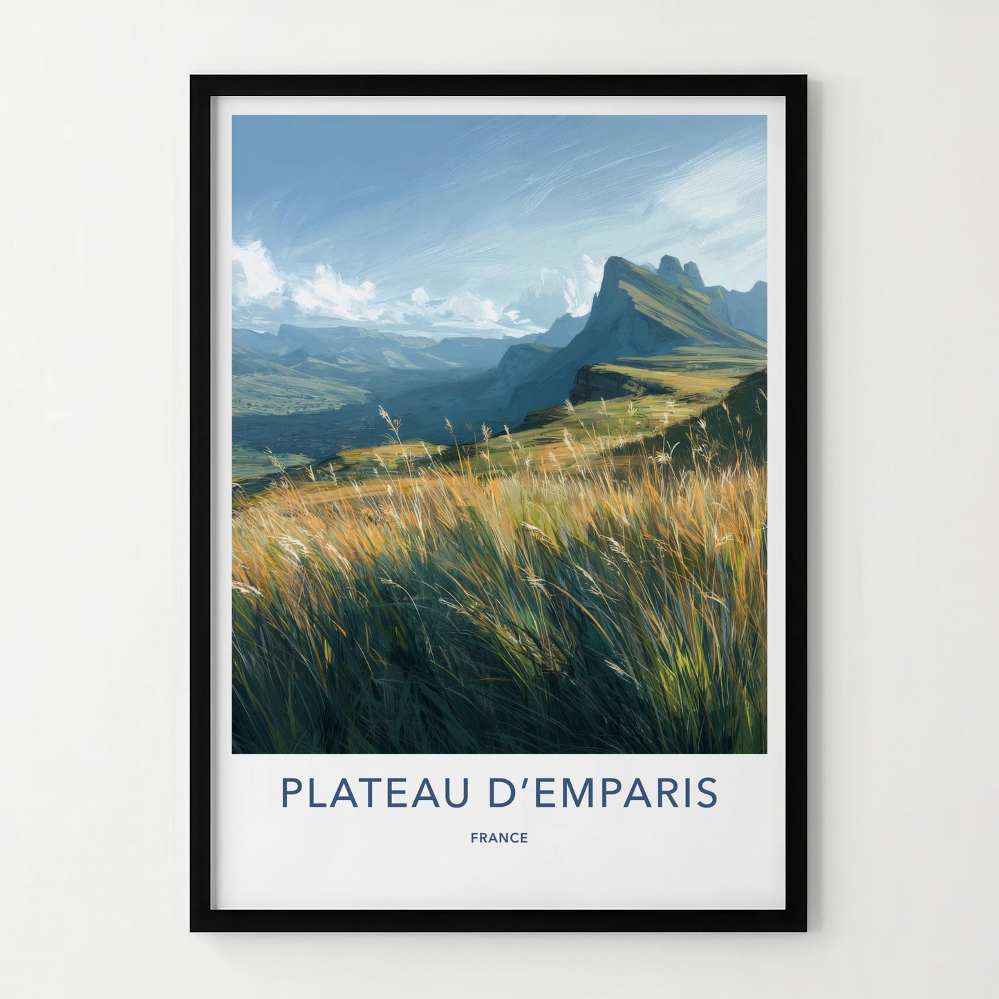 Plateau Demparis Poster - France Travel Art - High Mountain View Wall Decor