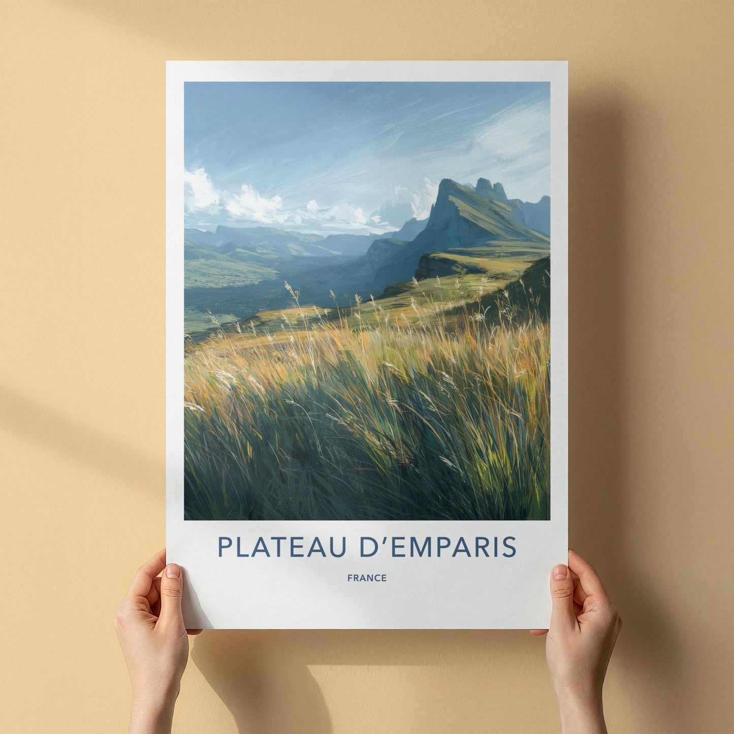 Plateau Demparis Poster - France Travel Art - High Mountain View Wall Decor