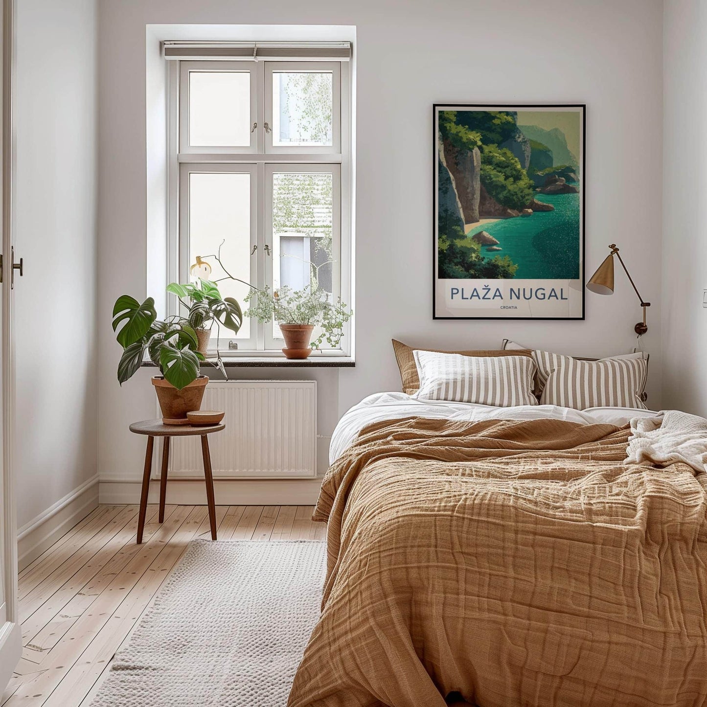 Plaza Nugal Poster - Croatia Travel Art - Secluded Beach Cove Home Decor