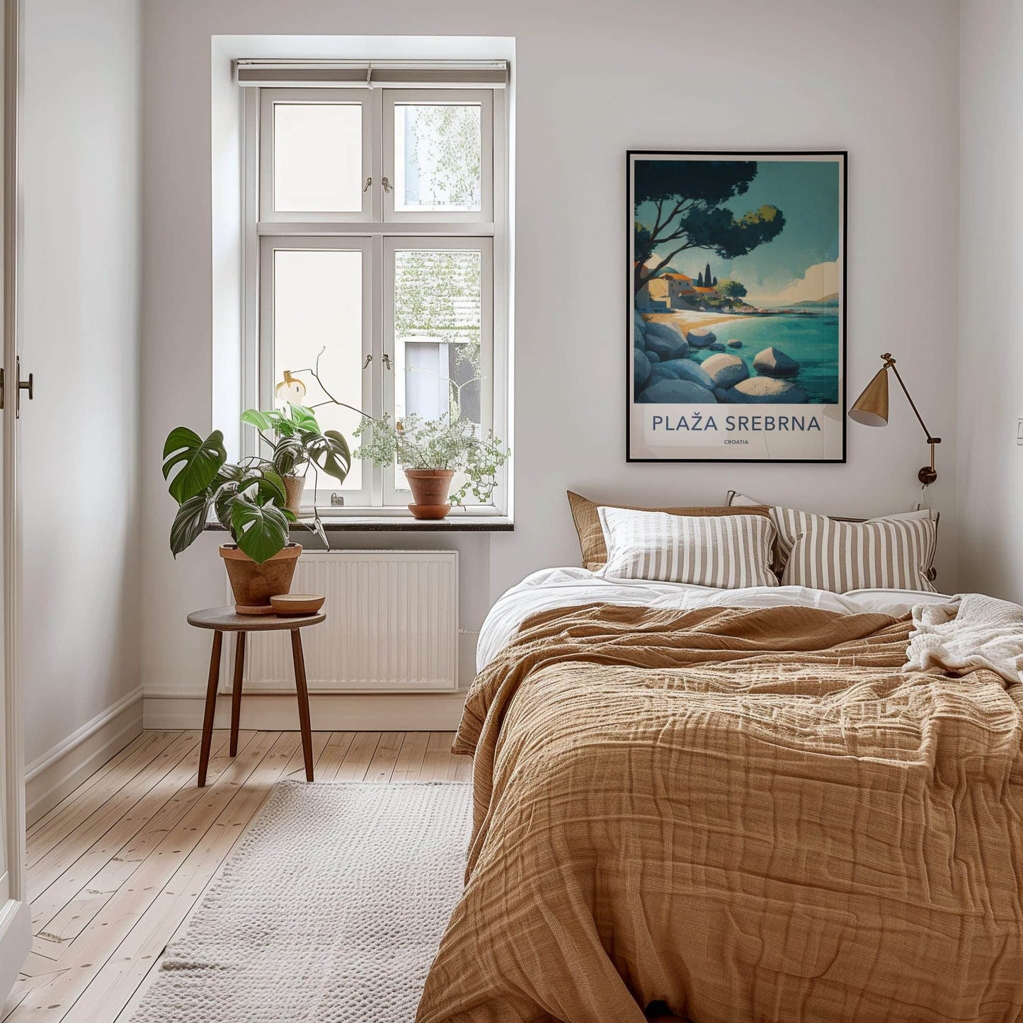 Plaza Srebrna Poster - Croatia Travel Art - Rocky Beach View Home Decor