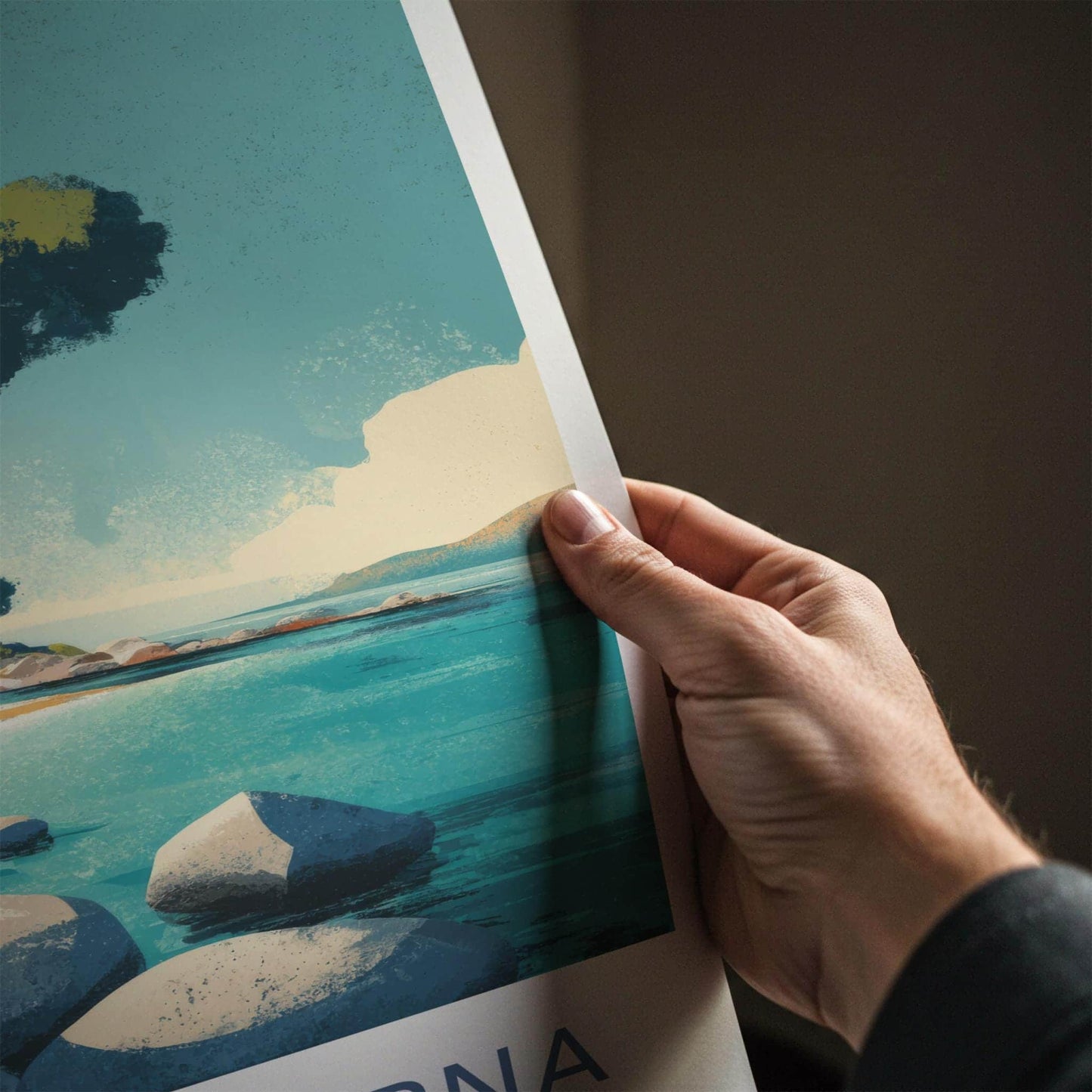 Plaza Srebrna Poster - Croatia Travel Art - Rocky Beach View Home Decor