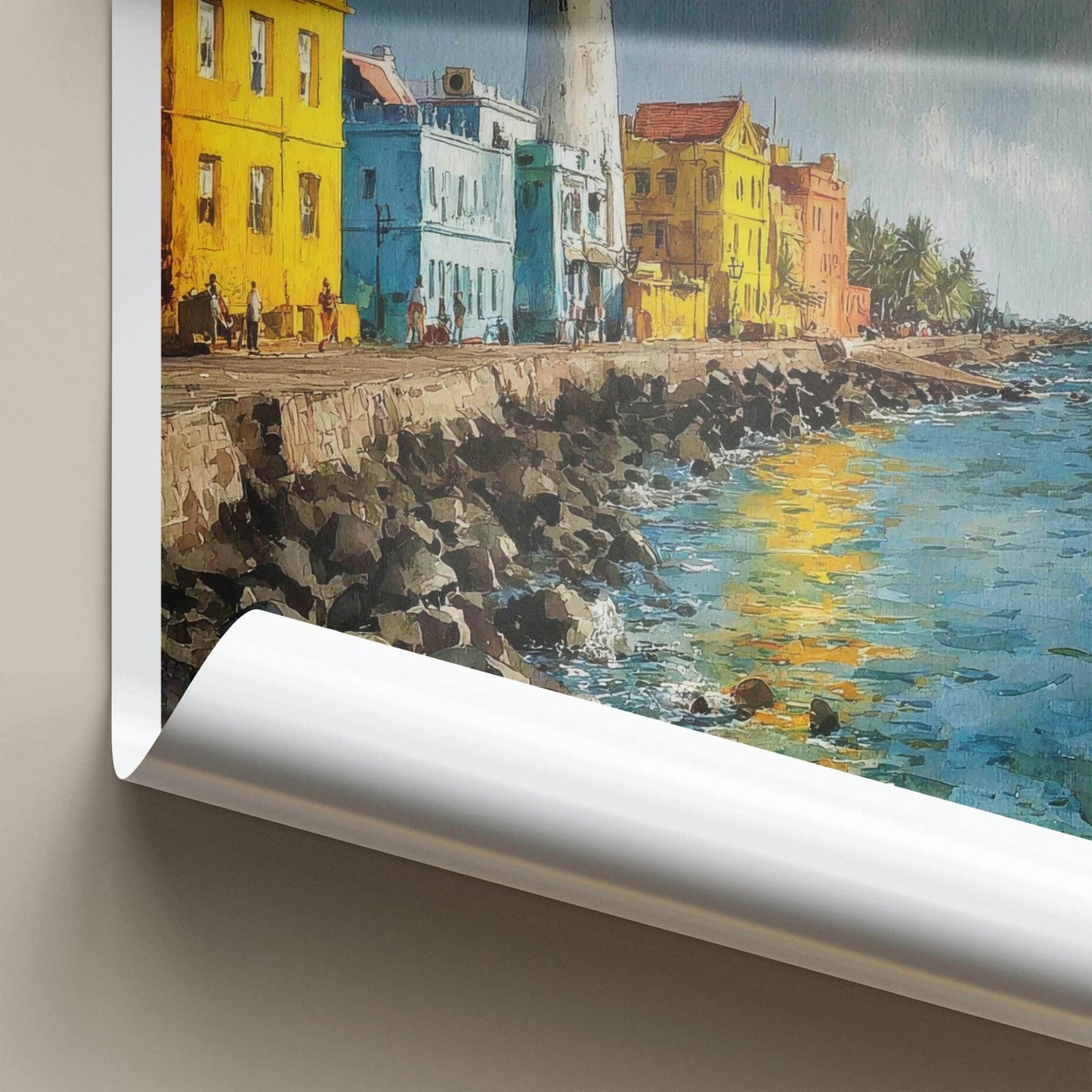Pondicherry Poster - India Art Print - Pondicherry Seaside Lighthouse Home Art