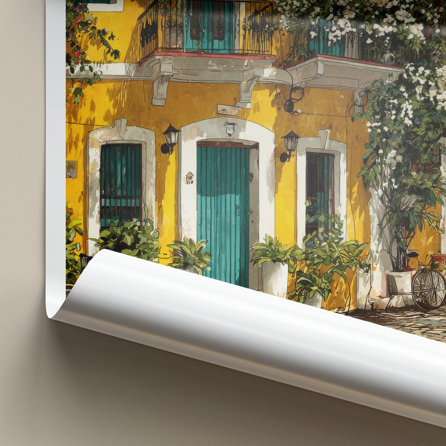 Pondicherry Poster - India Travel Art - Puducherry Vibrant Colonial Charm Wall Decor