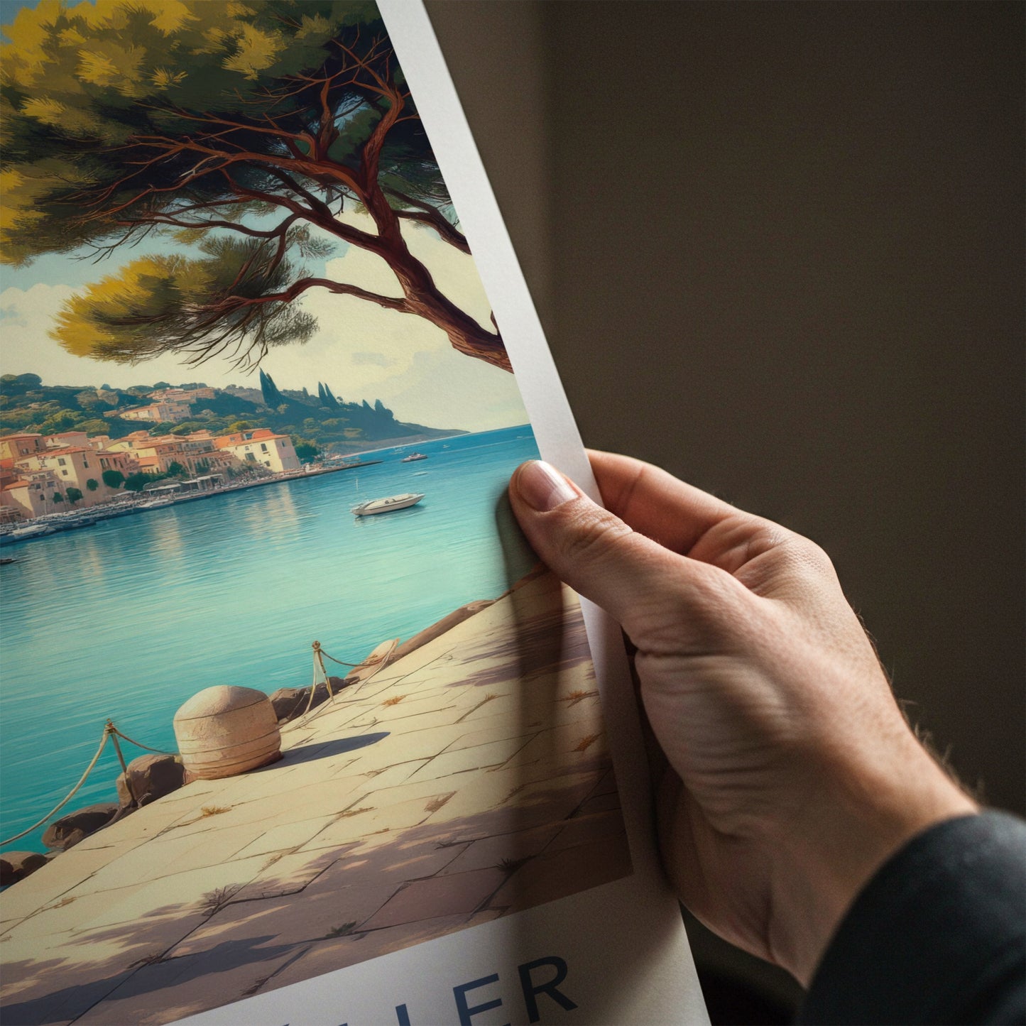 Port De Soller Poster - Spain Travel Art - Coastal Town Scene Home Decor
