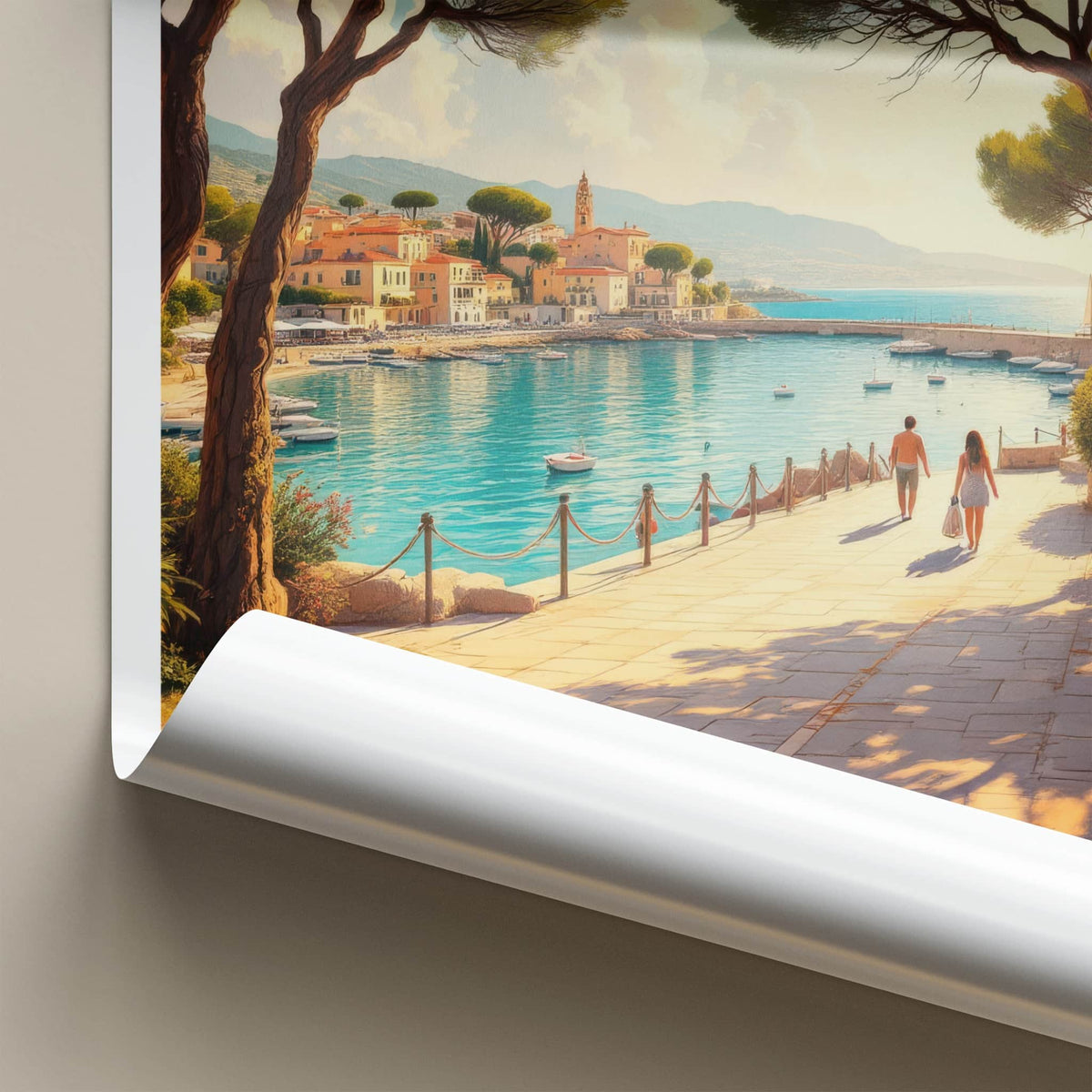 Port De Soller Poster - Spain Travel Art - Mediterranean Harbor View Home Decor