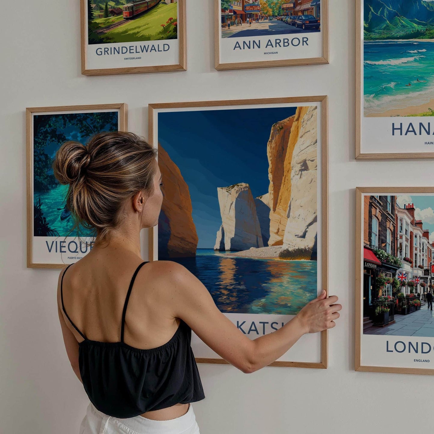 Porto Katsiki Poster - Greece Travel Art - White Cliffs Beach Home Decor