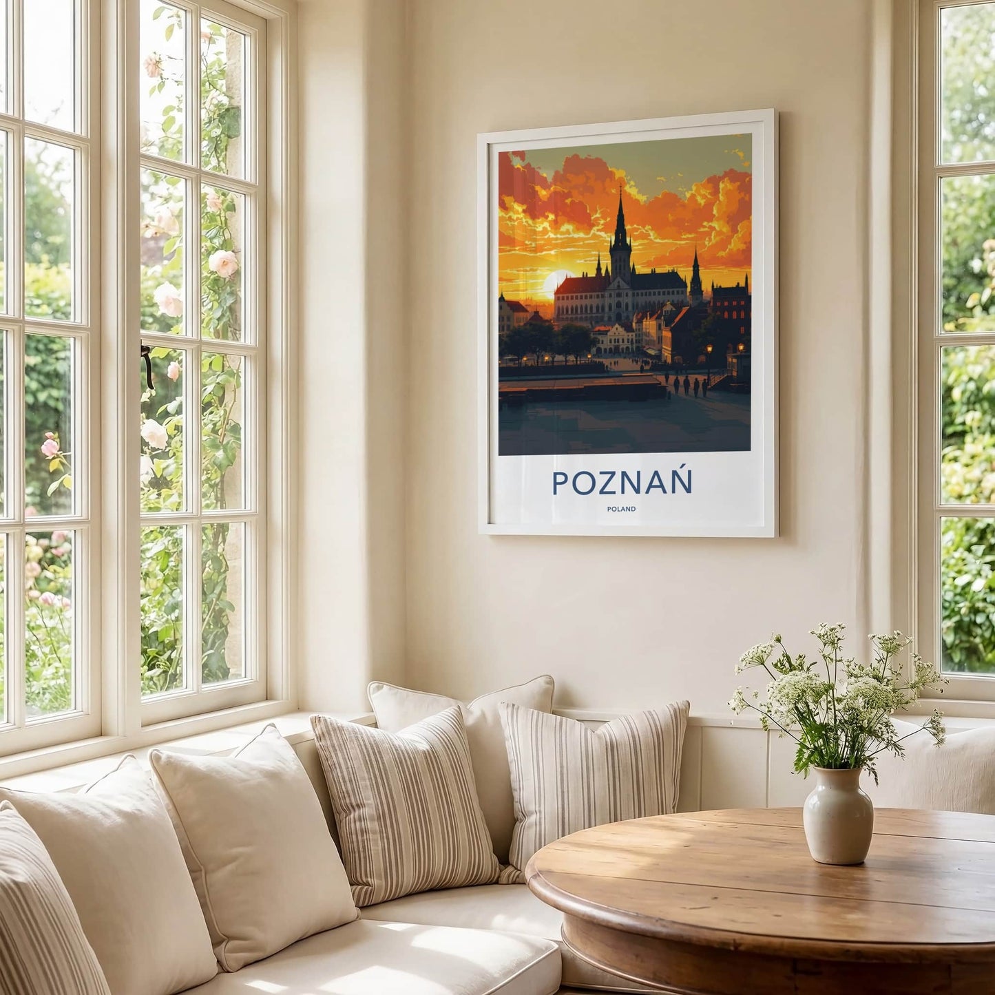 Poznan Poster - Poland Framed Art - Historic Grand Square Framed Decor