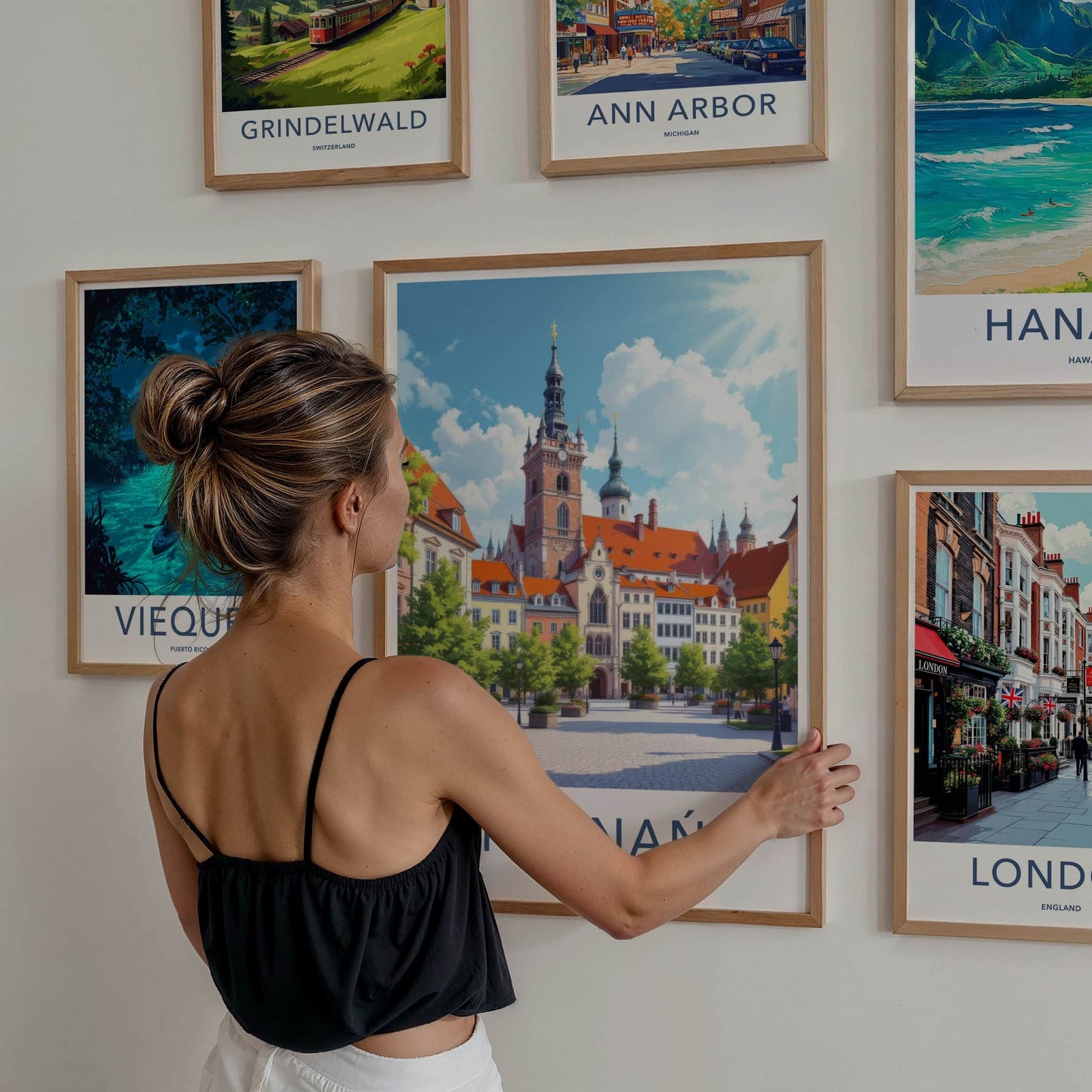 Poznan Poster - Poland Travel Art - Historic Market Square Home Decor