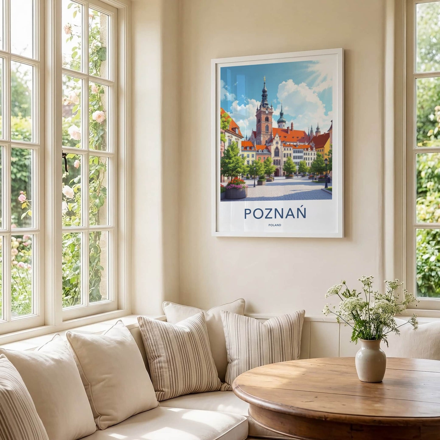 Poznan Poster - Poland Travel Art - Historic Market Square Home Decor