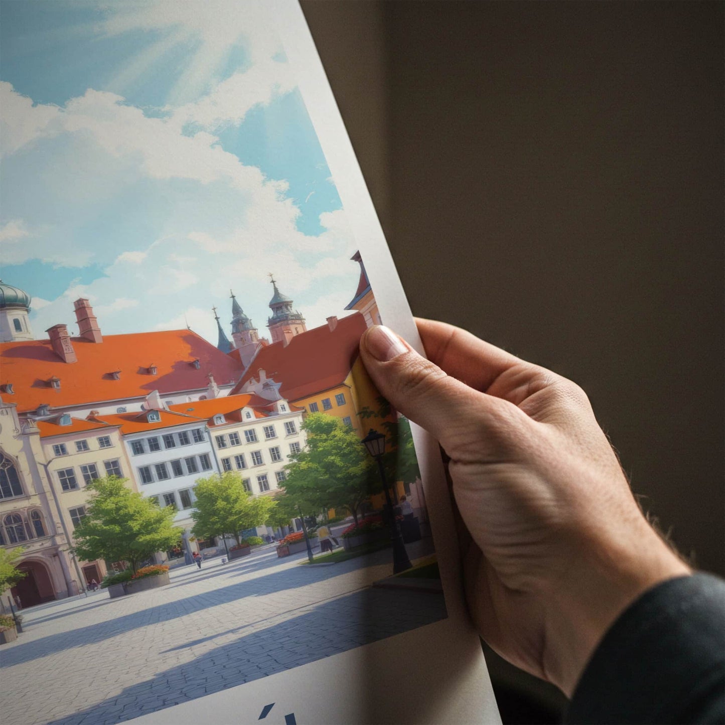 Poznan Poster - Poland Travel Art - Historic Market Square Home Decor