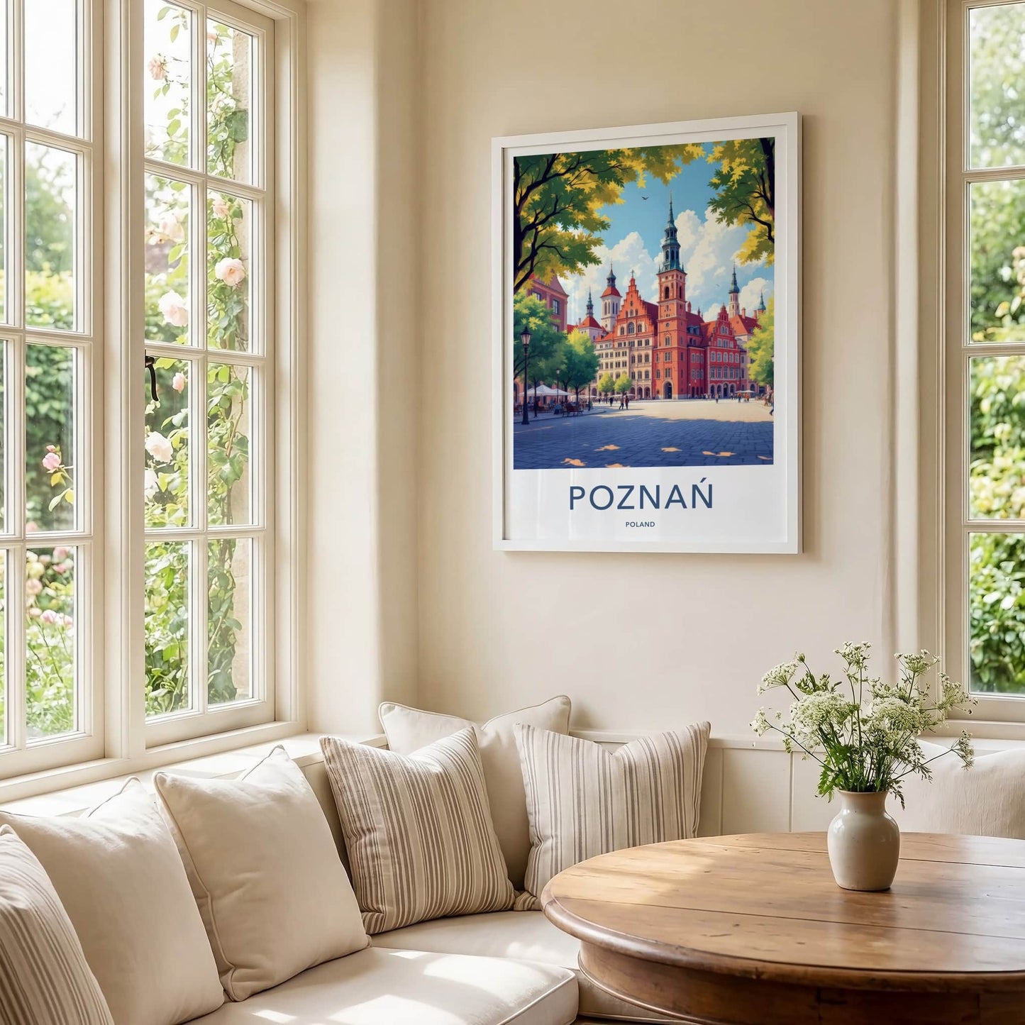 Poznan Poster - Poland Travel Art - Vibrant Old Town Square Home Decor