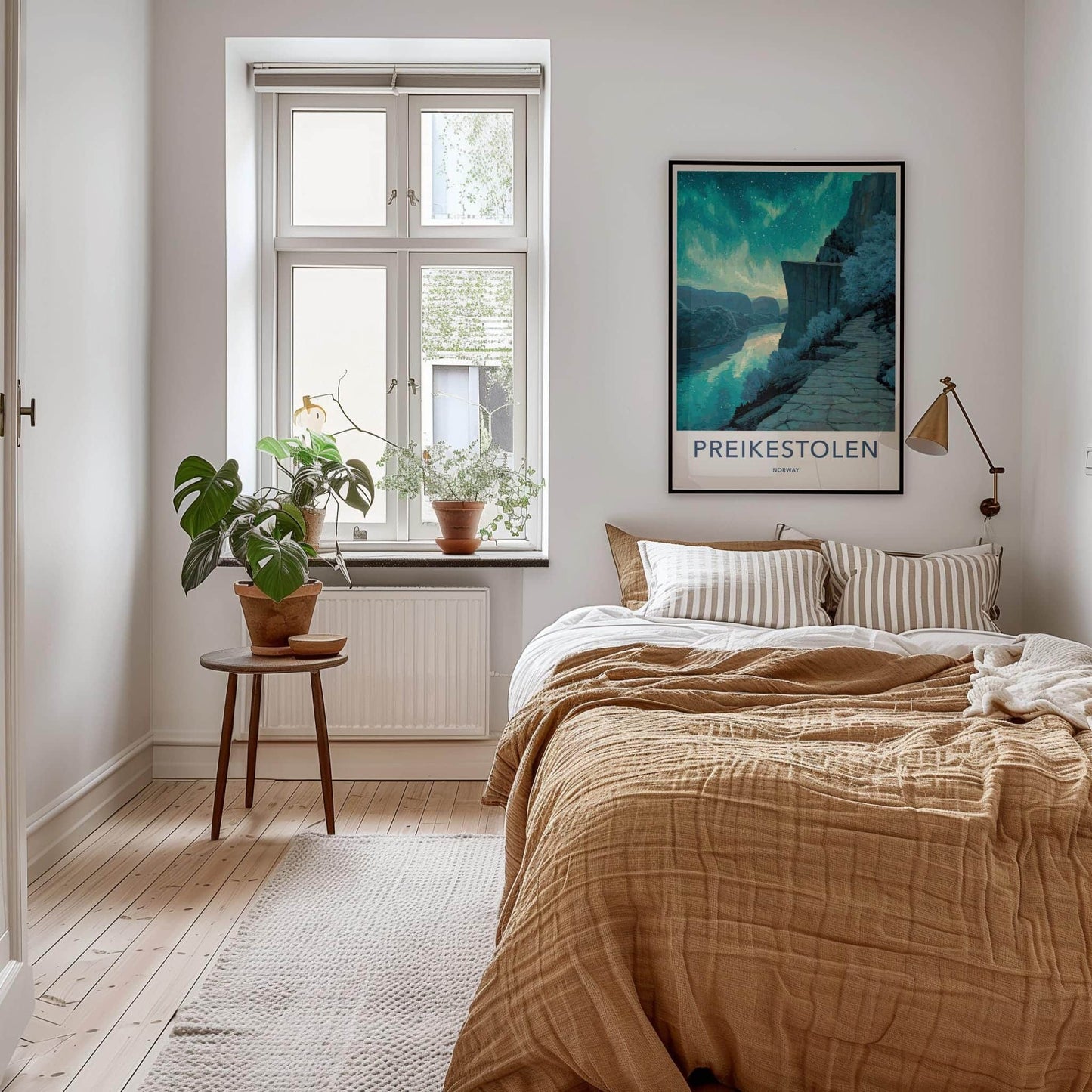 Preikestolen Poster - Norway Travel Art - Northern Fjord Pathway Wall Decor