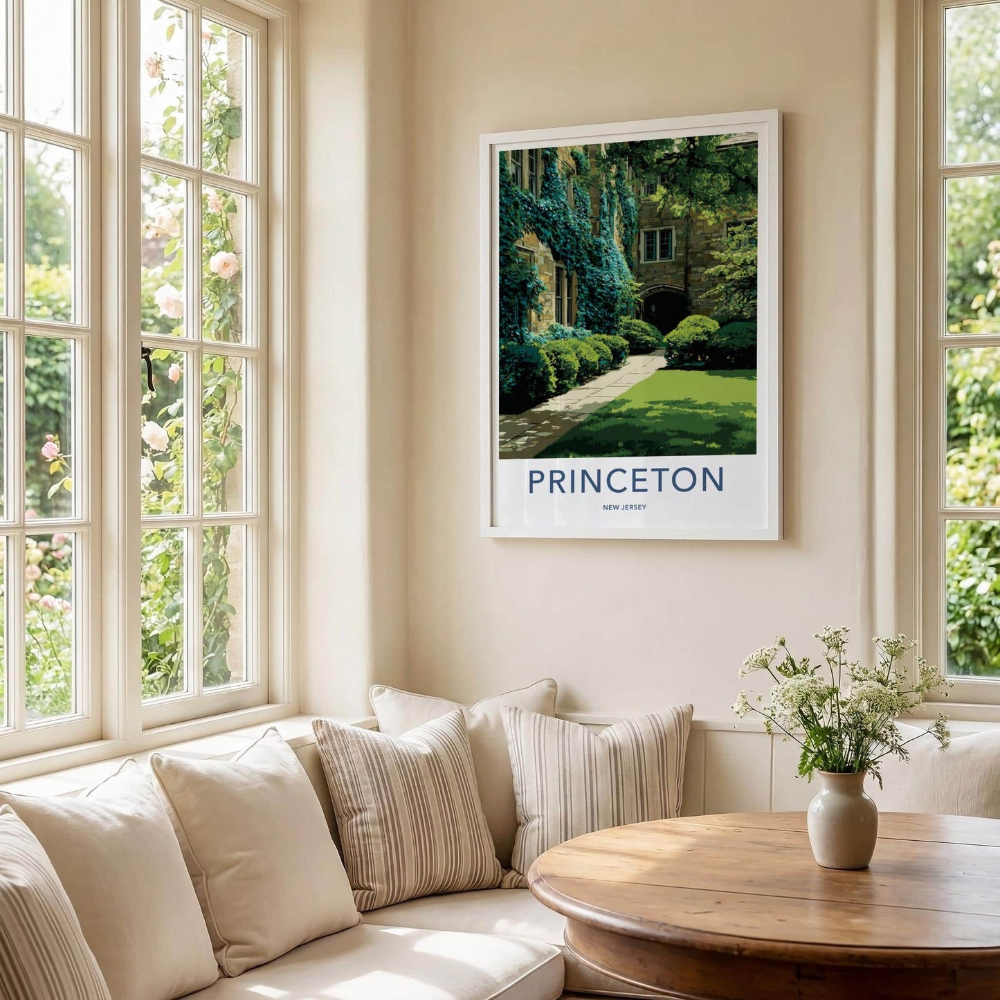 Princeton Poster - New Jersey Art Print - Ivy Covered College Home Decor