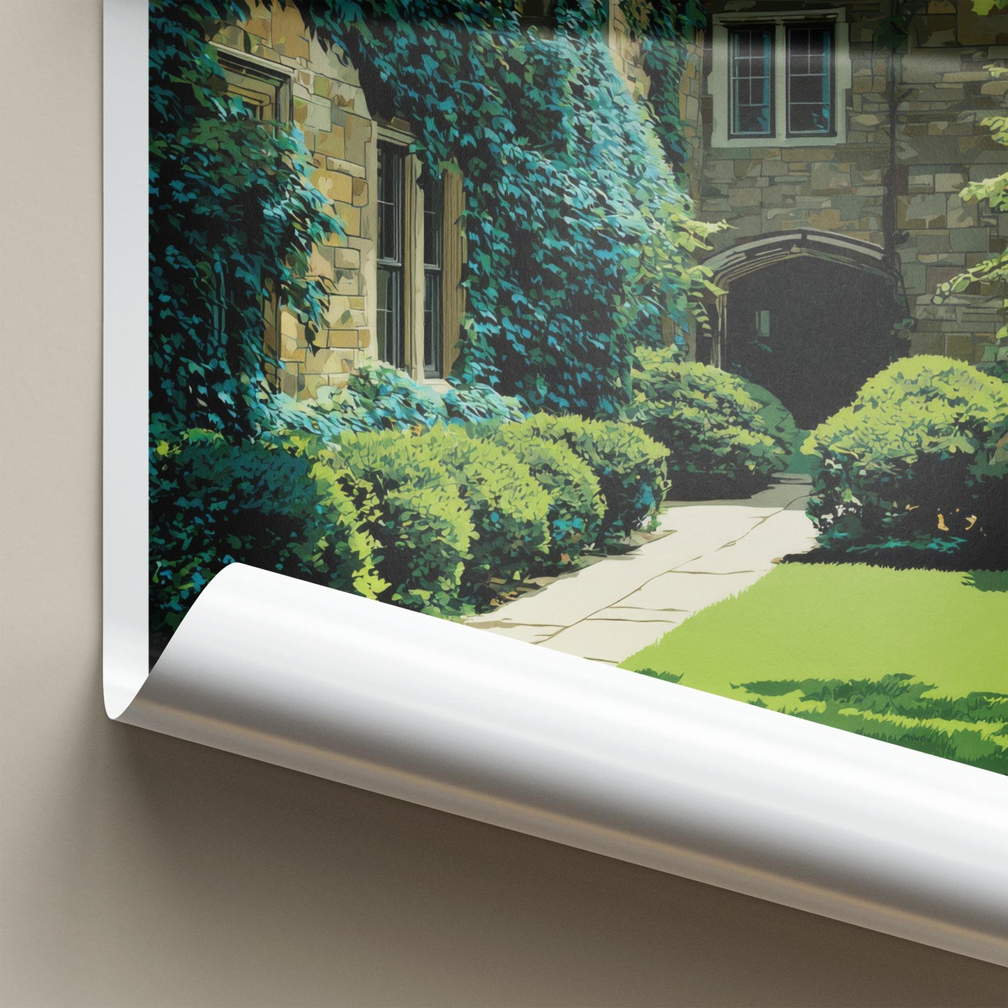 Princeton Poster - New Jersey Art Print - Ivy Covered College Home Decor
