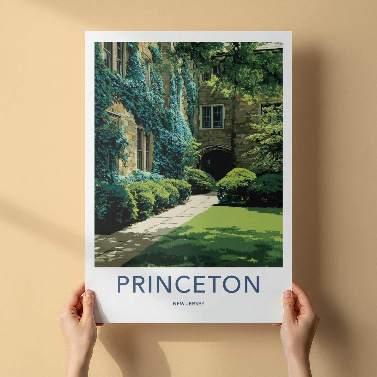 Princeton Poster - New Jersey Art Print - Ivy Covered College Home Decor