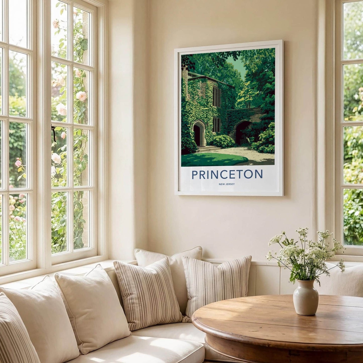 Princeton Poster - New Jersey Travel Art - Ivy Covered Archway Home Decor