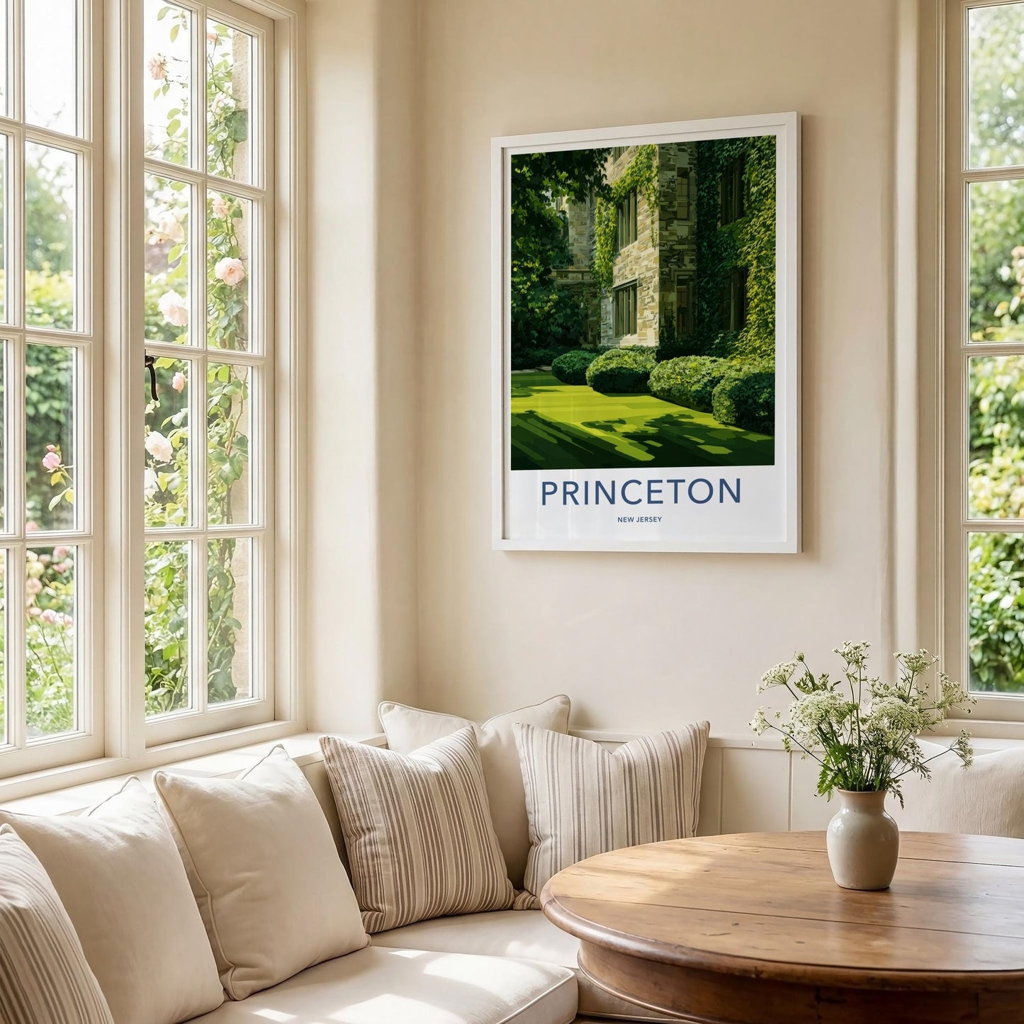 Princeton Poster - New Jersey Travel Art - Ivy Covered Building Home Decor