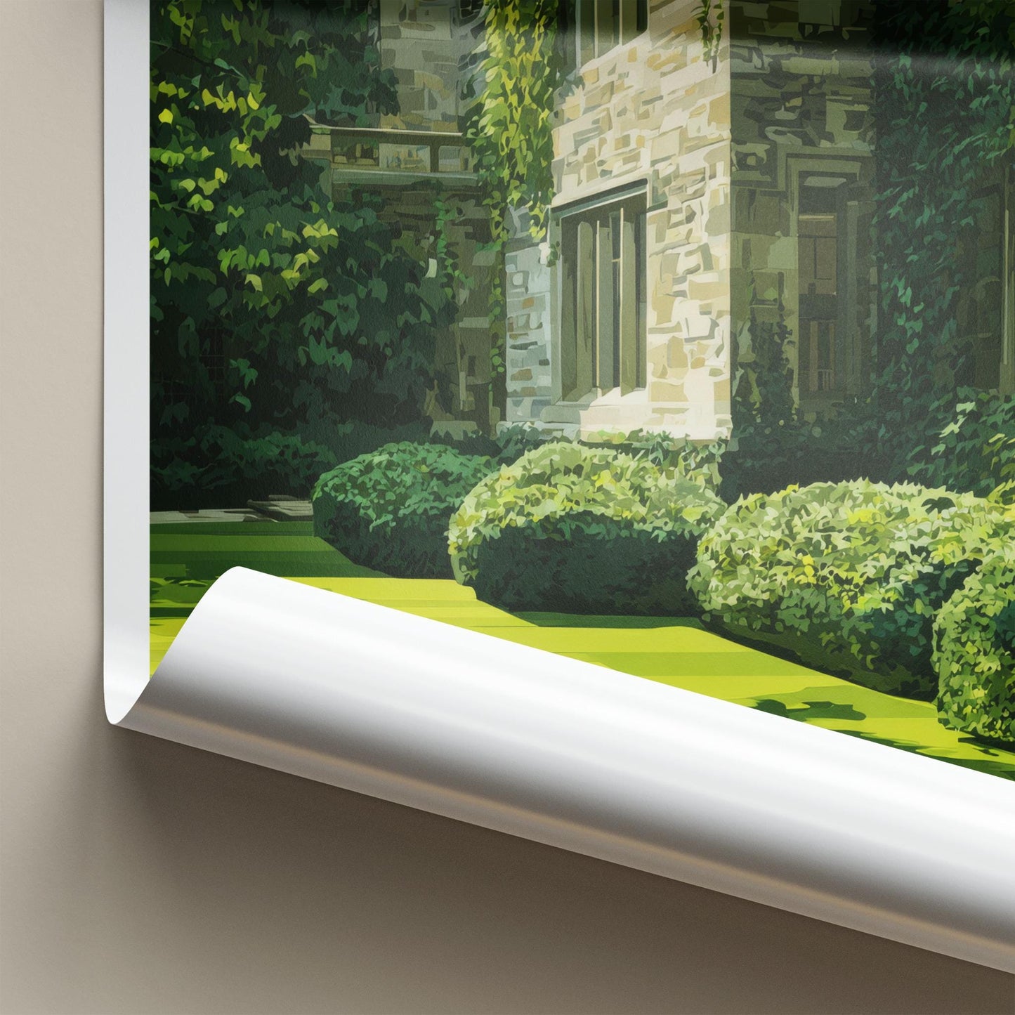Princeton Poster - New Jersey Travel Art - Ivy Covered Building Home Decor