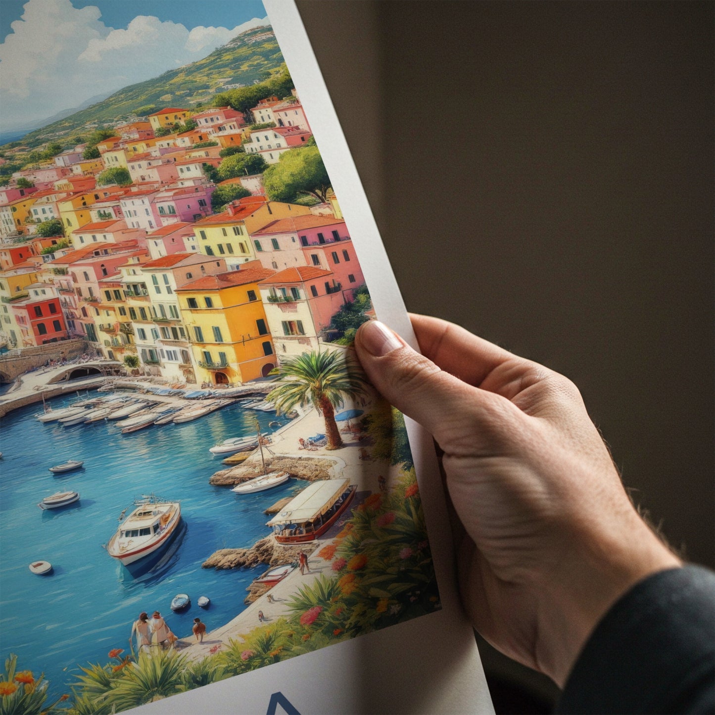 Procida Poster - Italy Travel Art - Vibrant Coastal Village Home Decor