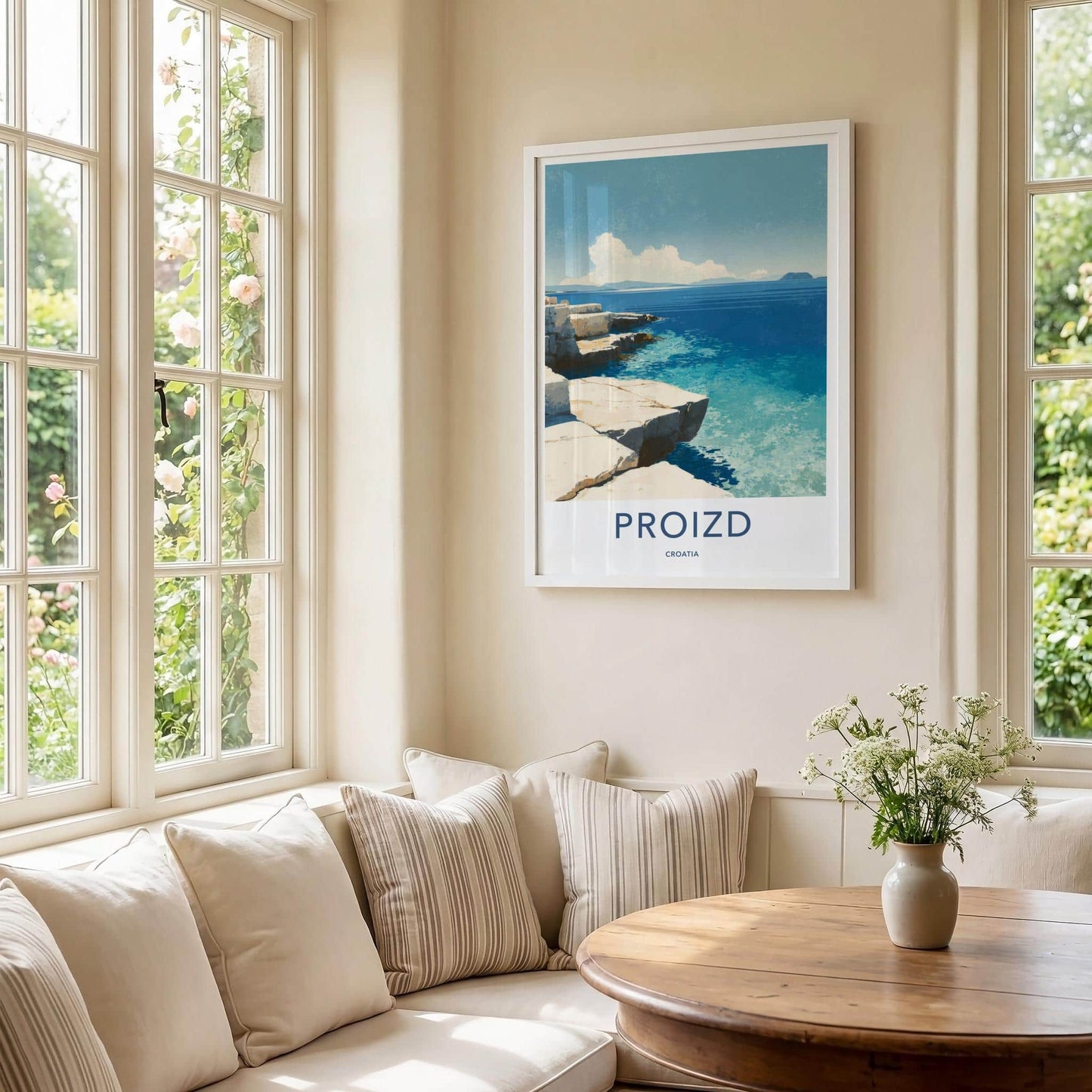 Proizd Poster - Croatia Travel Art - Rocky Coastal View Home Decor