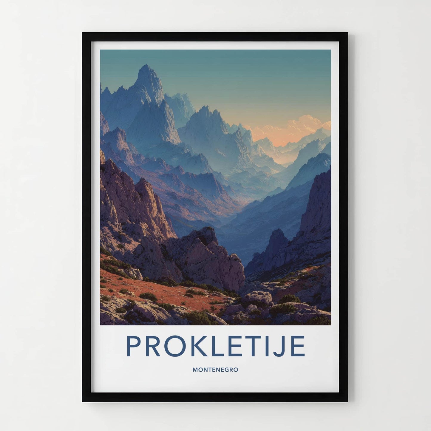 Prokletije Poster - Montenegro Art Print - Rugged Peaks Landscape Home Decor