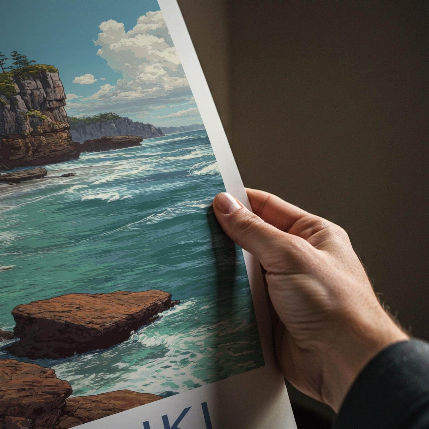 Punakaiki Poster - New Zealand Wall Art - Coastal Cliffs Beach Home Decor