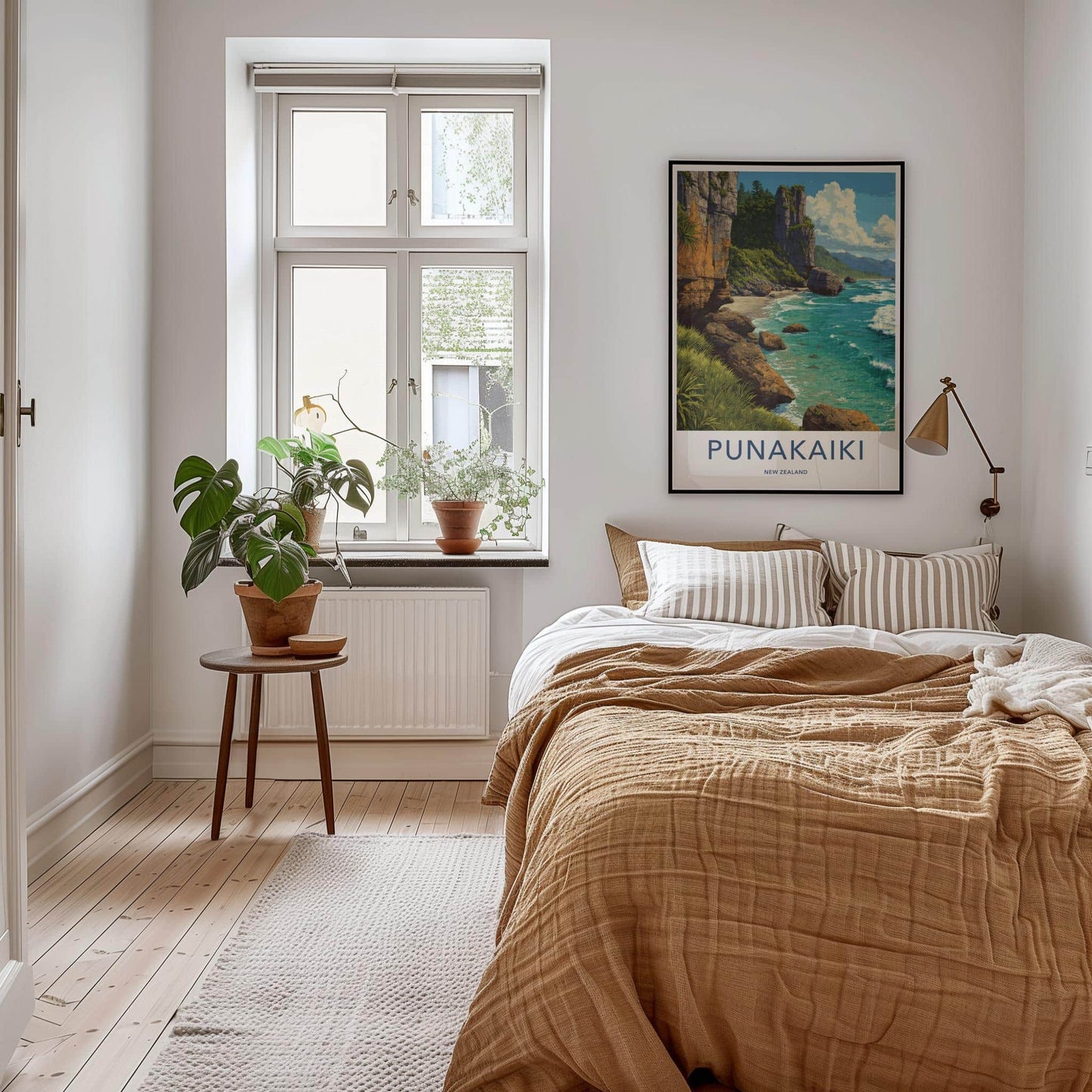 Punakaki Poster - New Zealand Travel Art - Coastal Cliffs Beach Wall Decor