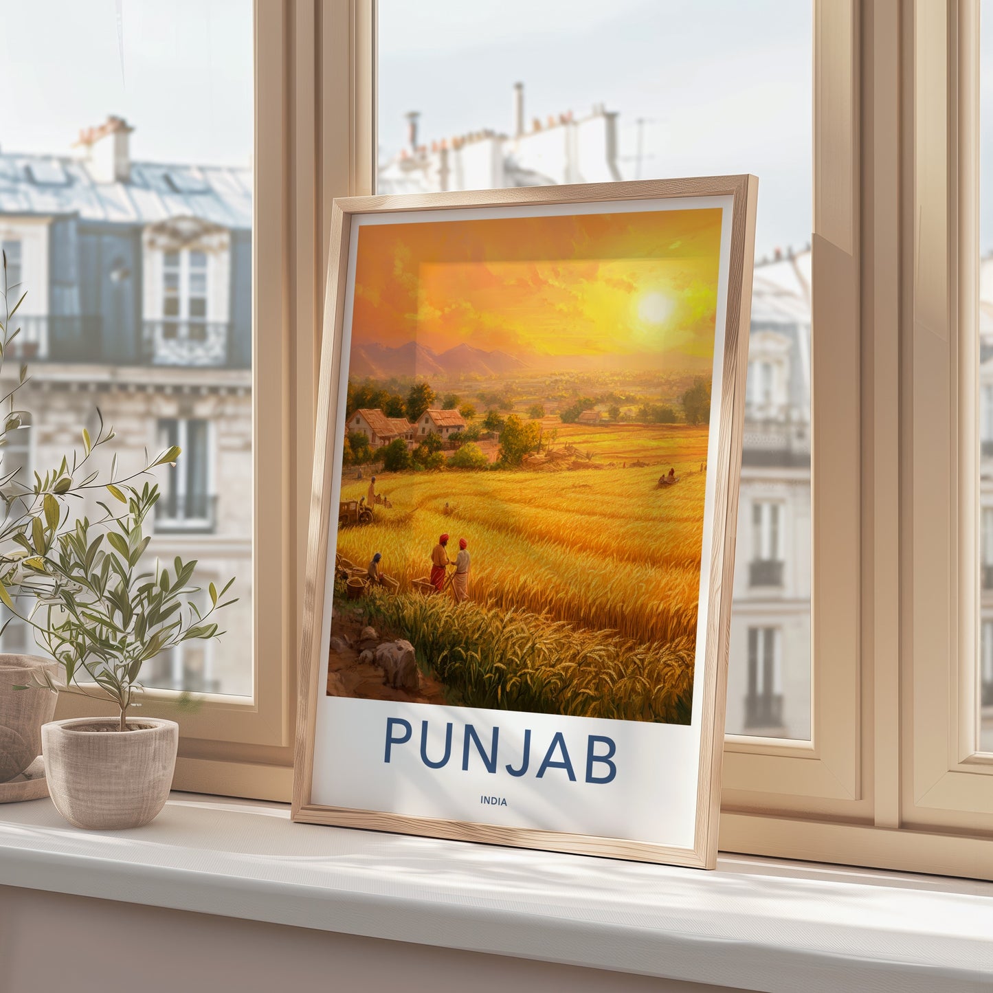 Punjab Poster - India Travel Art - Punjab Golden Harvest Home Decor