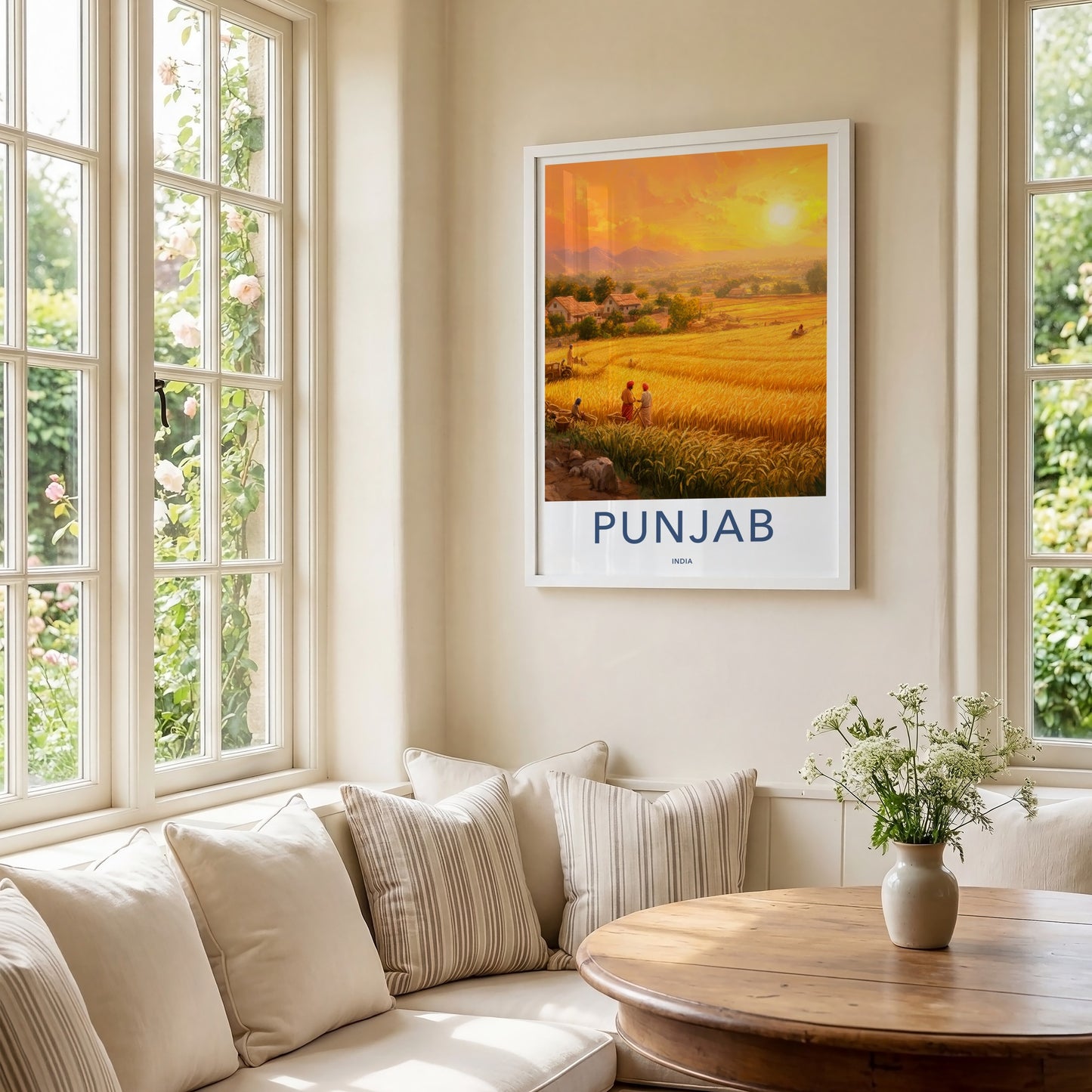 Punjab Poster - India Travel Art - Punjab Golden Harvest Home Decor
