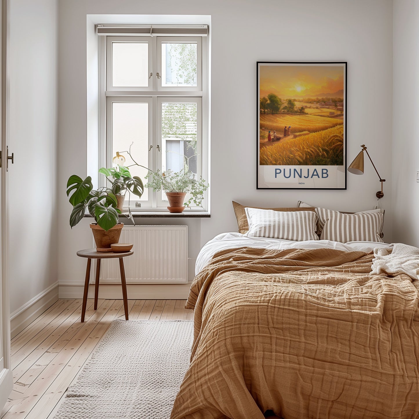 Punjab Poster - India Travel Art - Punjab Golden Wheat Harvest Home Decor