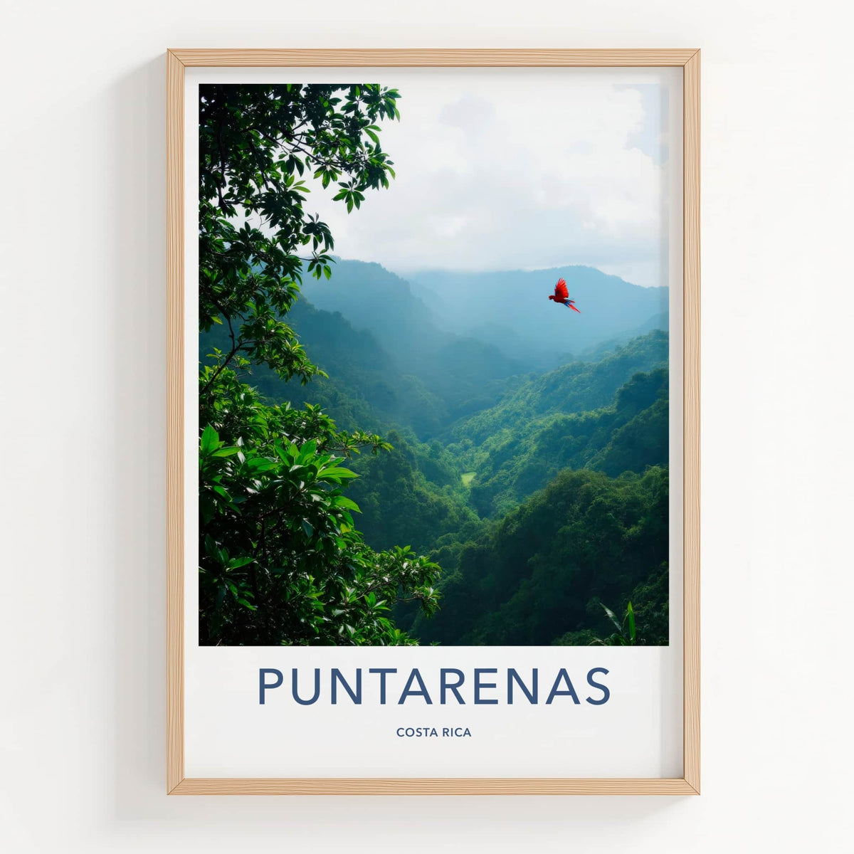 Puntarenas Poster - Costa Rica Travel Art - Vivid Macaw Valley Home Decor