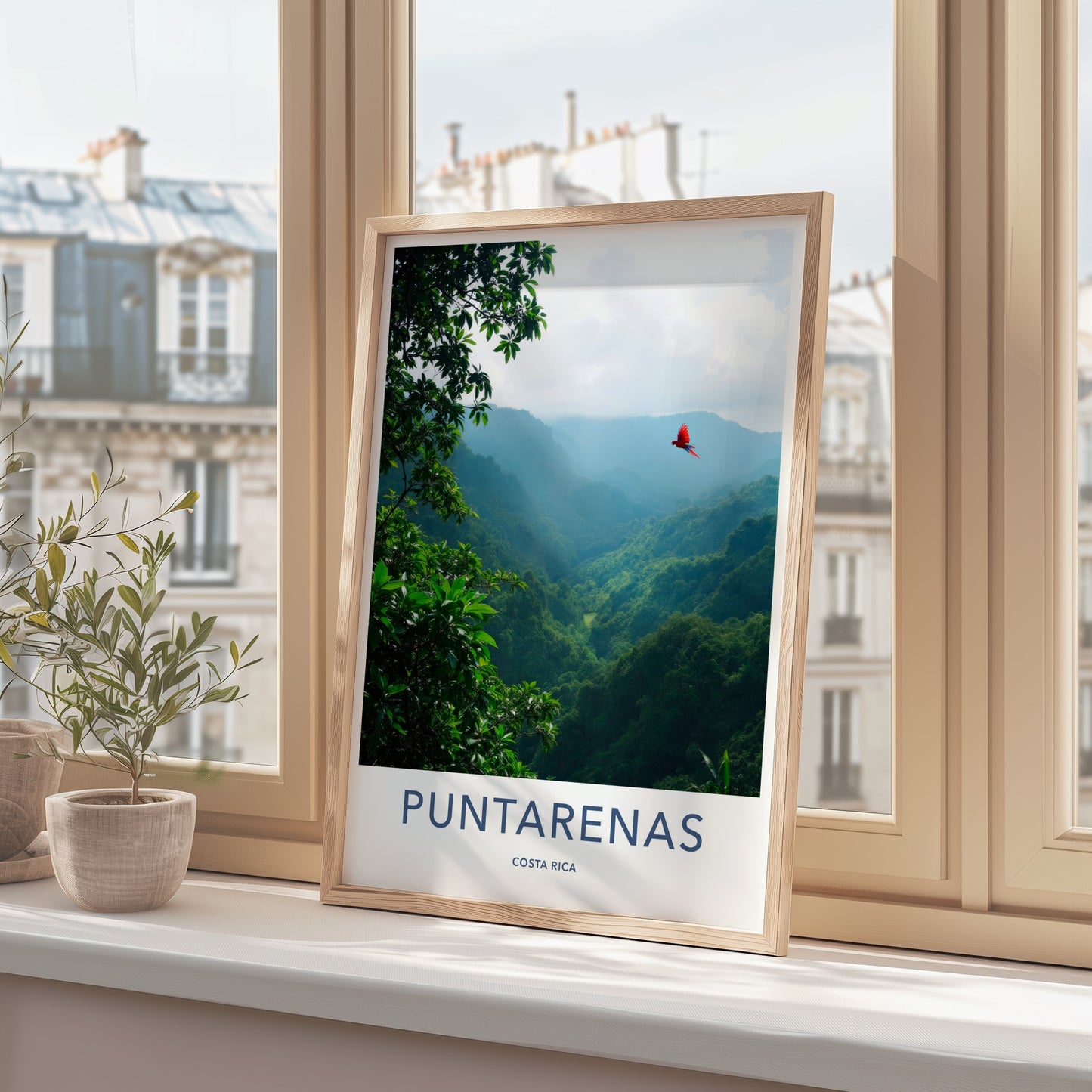 Puntarenas Poster - Costa Rica Travel Art - Vivid Macaw Valley Home Decor