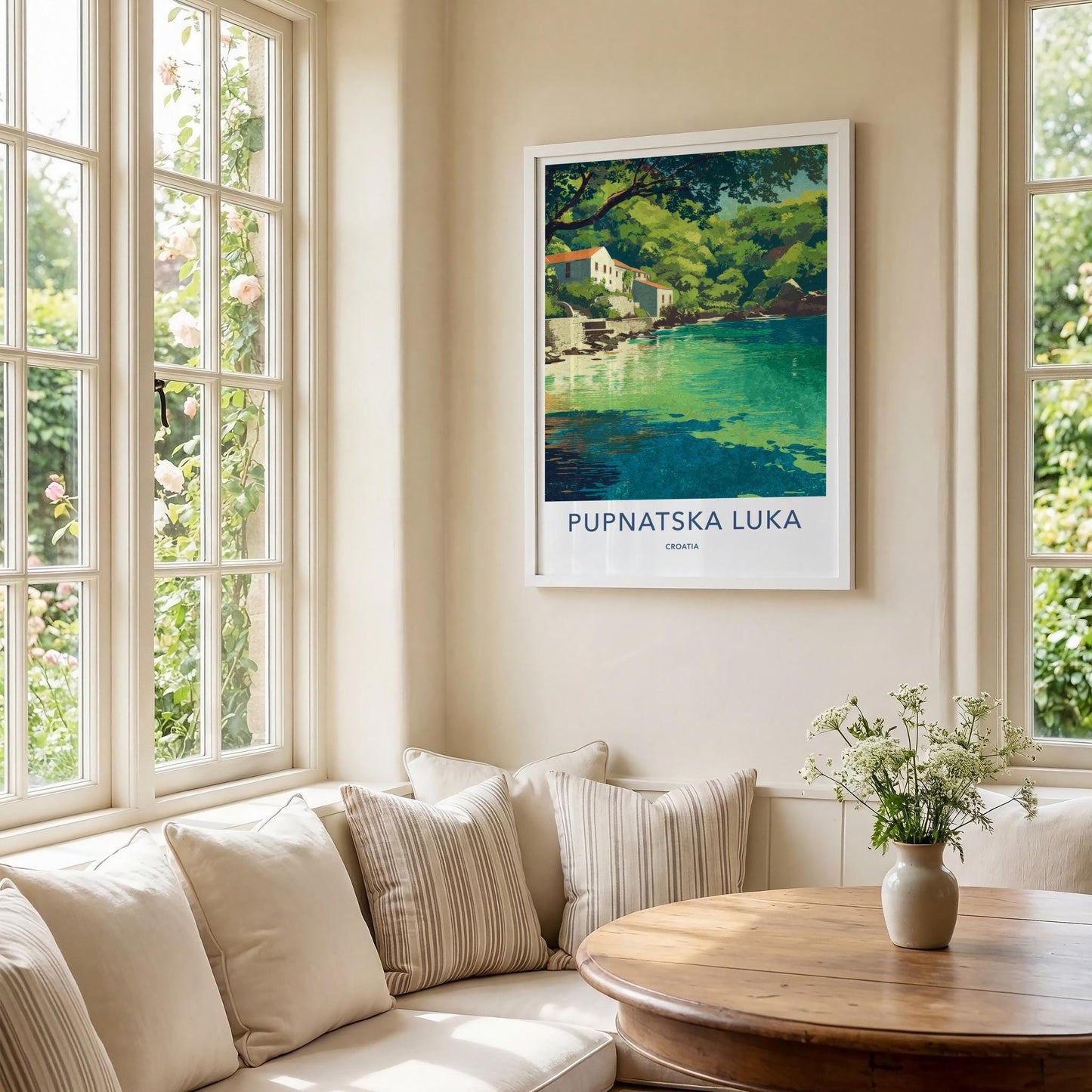 Pupnatska Luka Poster - Croatia Travel Art - Green Lush Coast Home Decor
