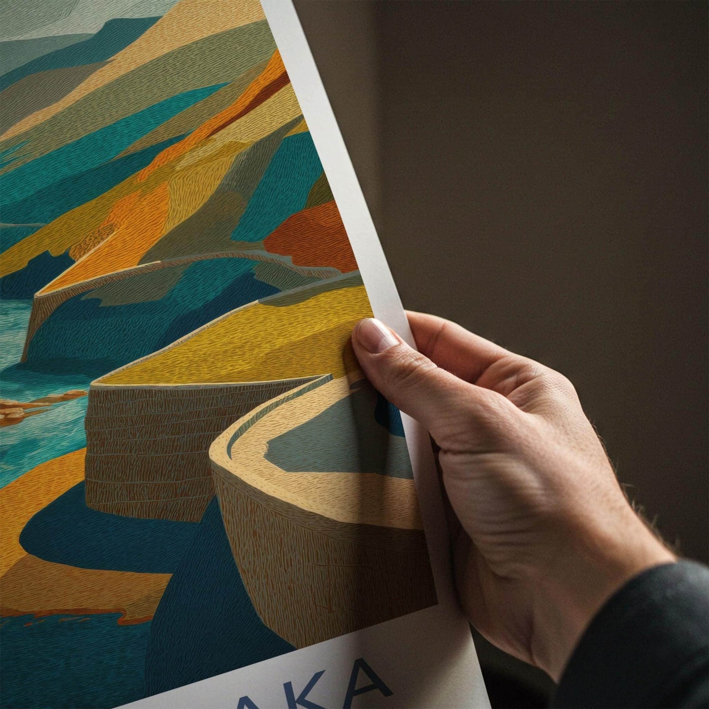 Qeswachaka Poster - Peru Travel Art - Textured River Valley Home Decor