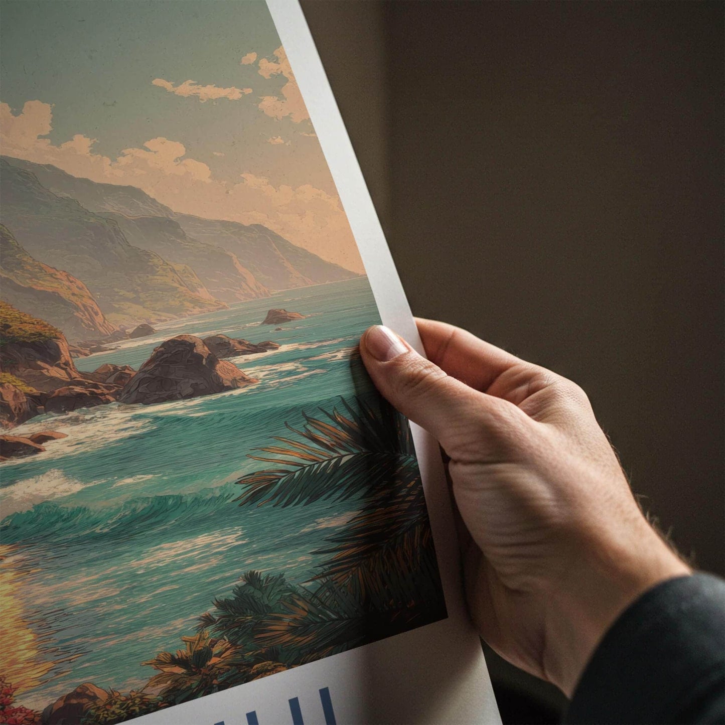 Qingshui Poster - Taiwan Travel Art - Coastal Cliff Waves Home Decor