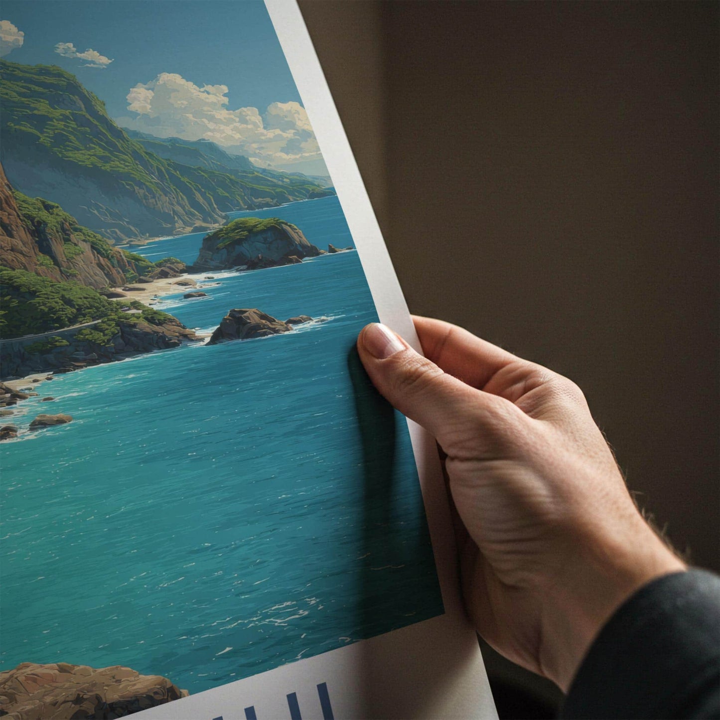 Qingshui Poster - Taiwan Travel Art - Scenic Coastal Road Home Decor
