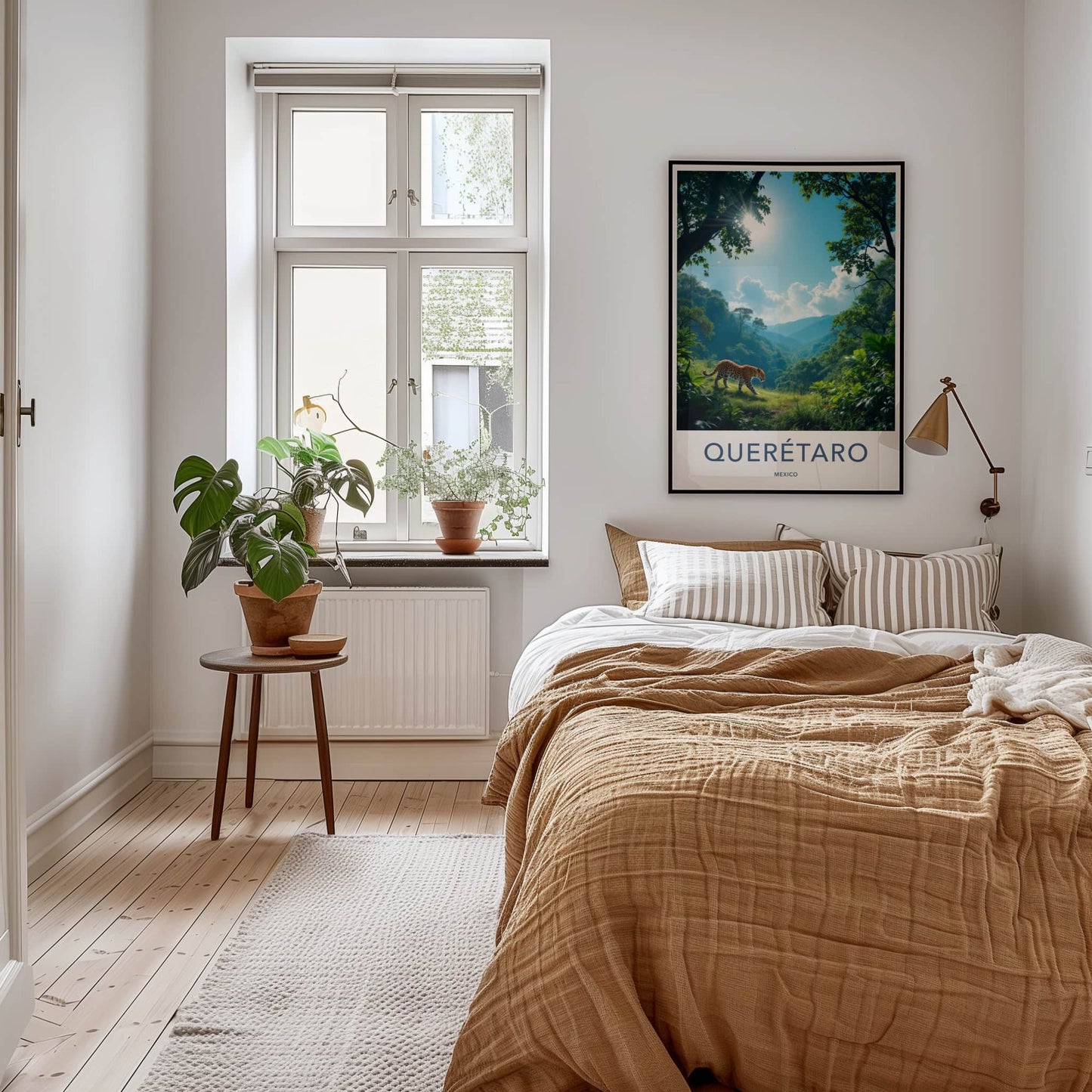 Queretaro Poster - Mexico Travel Art - Jaguar Jungle Sunlight Home Decor