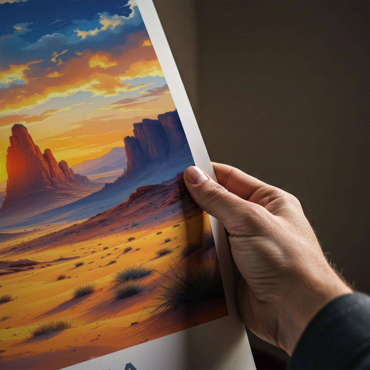 Quetta Poster - Pakistan Travel Art - Vibrant Desert Sunset Home Decor