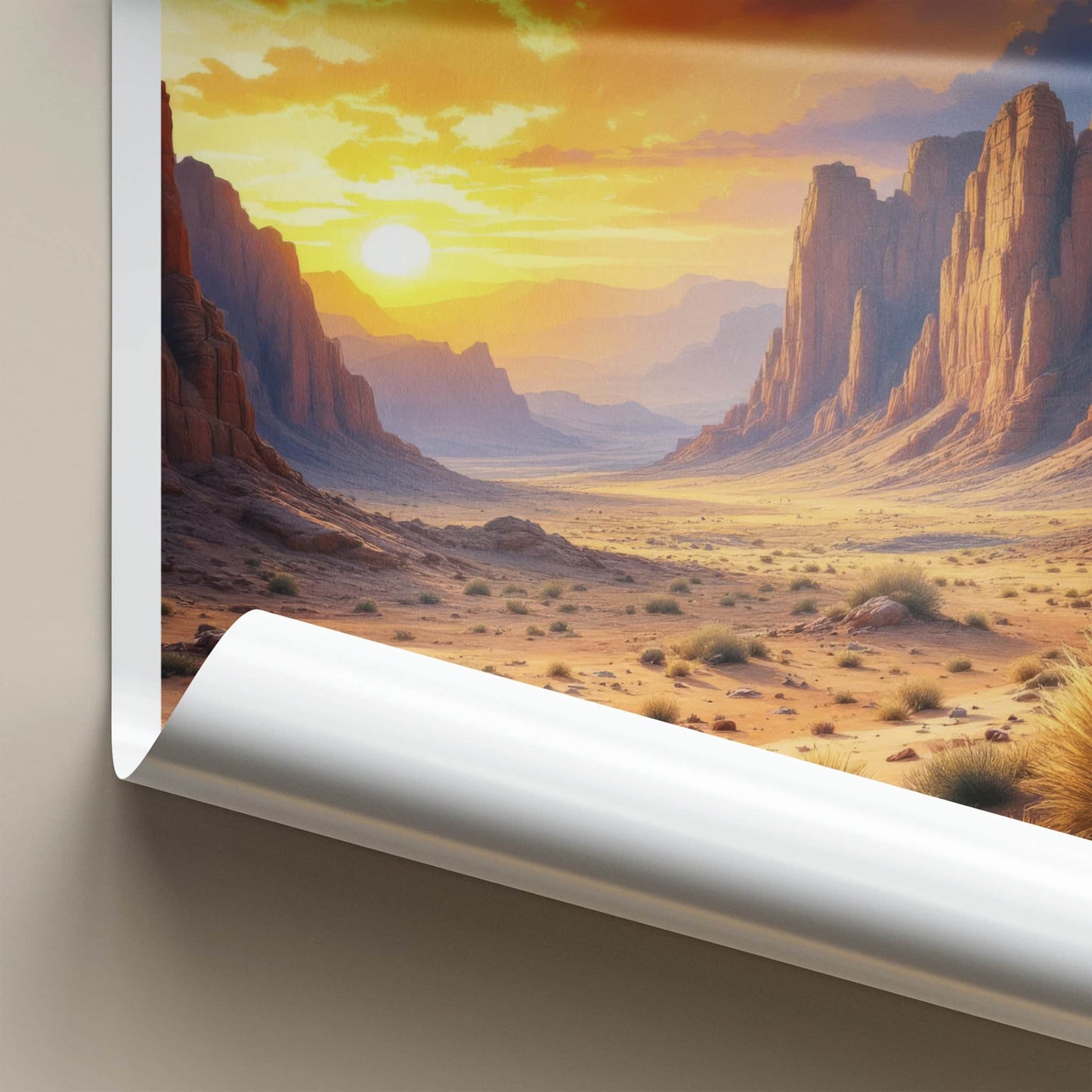 Quetta Poster - Pakistan Wall Art - Vibrant Desert Sunset Home Decor