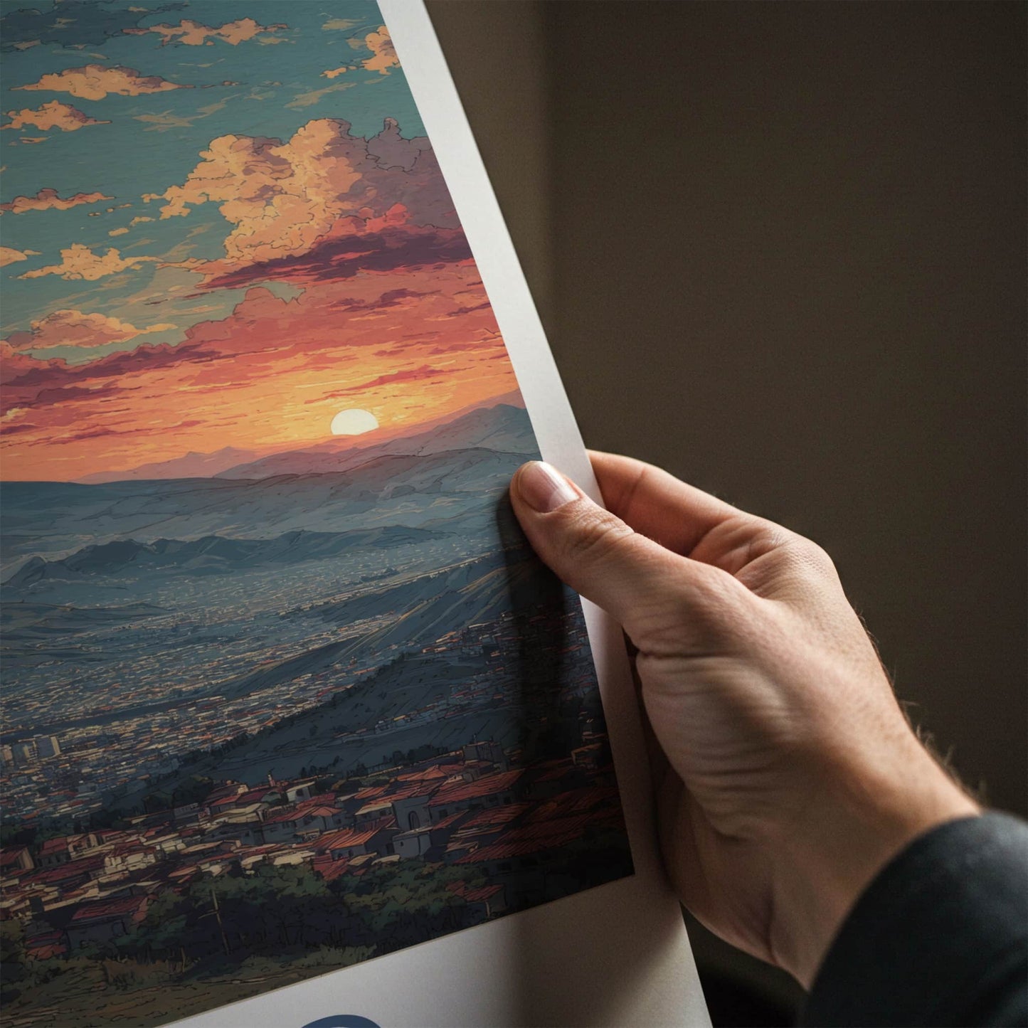 Quito Poster - Ecuador Travel Art - Mountain City Sunset Gallery Art