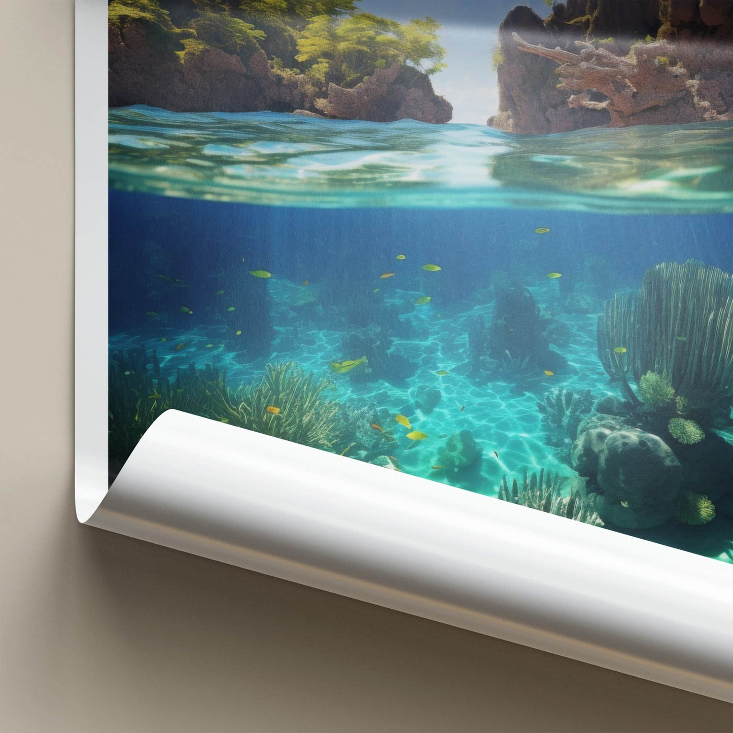 Raja Ampat Poster - Indonesia Travel Art - Clear Water Tropical Wall Decor