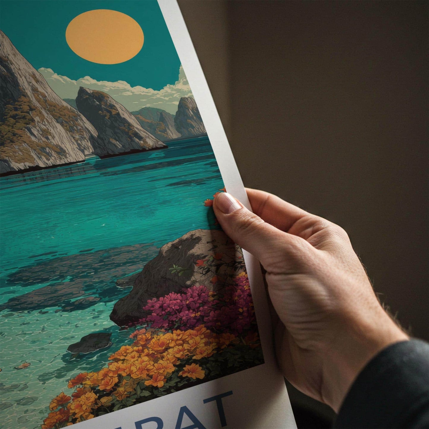 Raja Ampat Poster - Indonesia Travel Art - Tropical Beach Paradise Home Decor