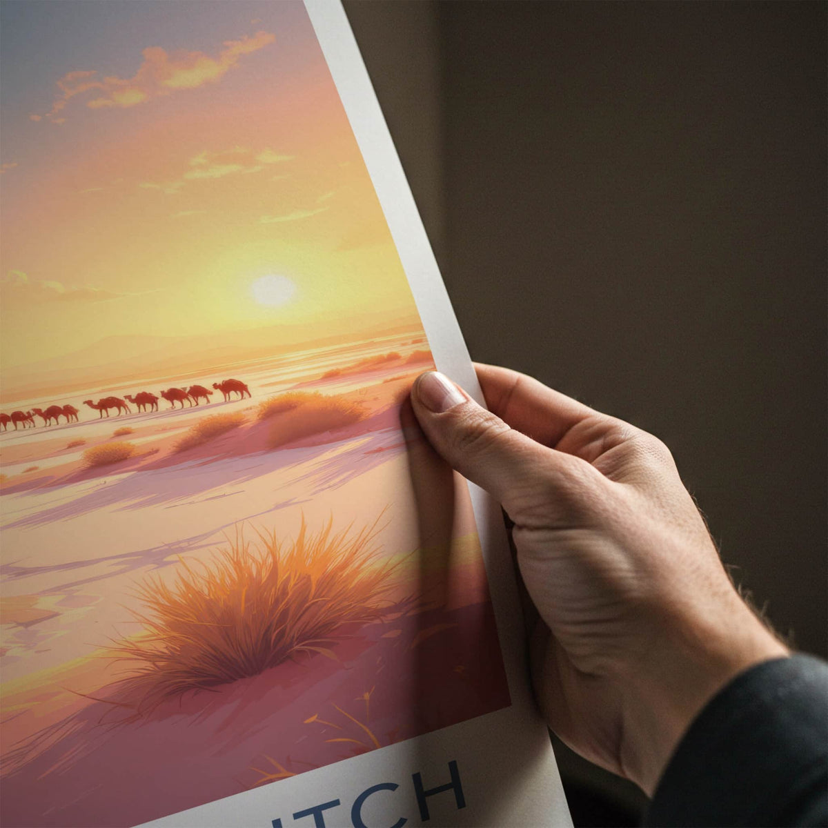 Rann Of Kutch Poster - India Travel Art - Gujarat Camels Salt Desert Home Decor