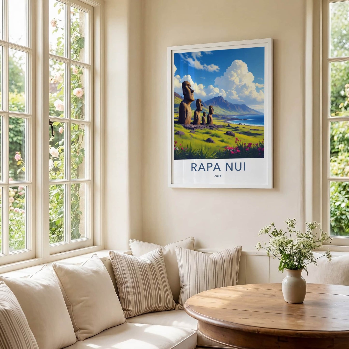 Rapa Nui Poster - Chile Wall Art - Ancient Moai Statues Home Decor