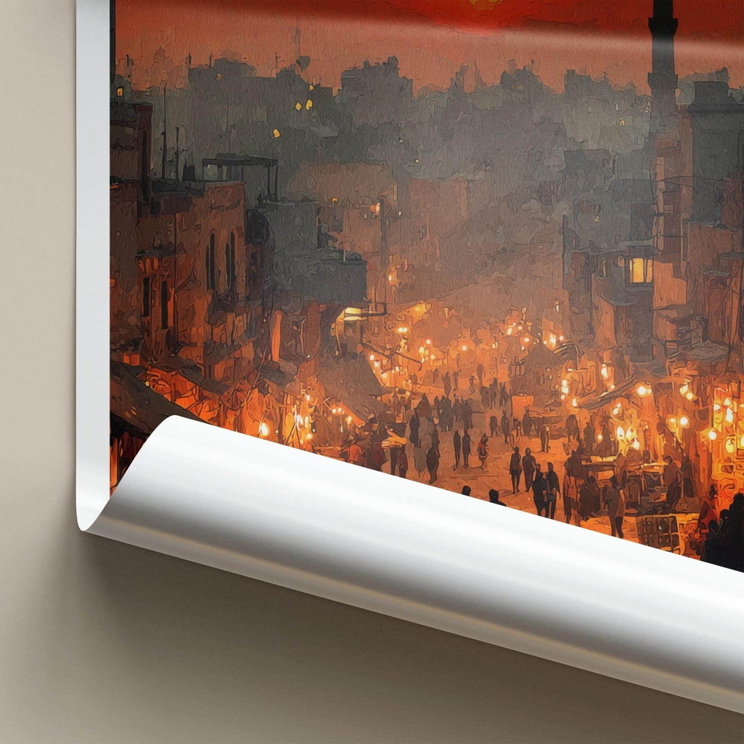 Rawalpindi Poster - Pakistan Wall Art - Busy Street Sunset Home Decor