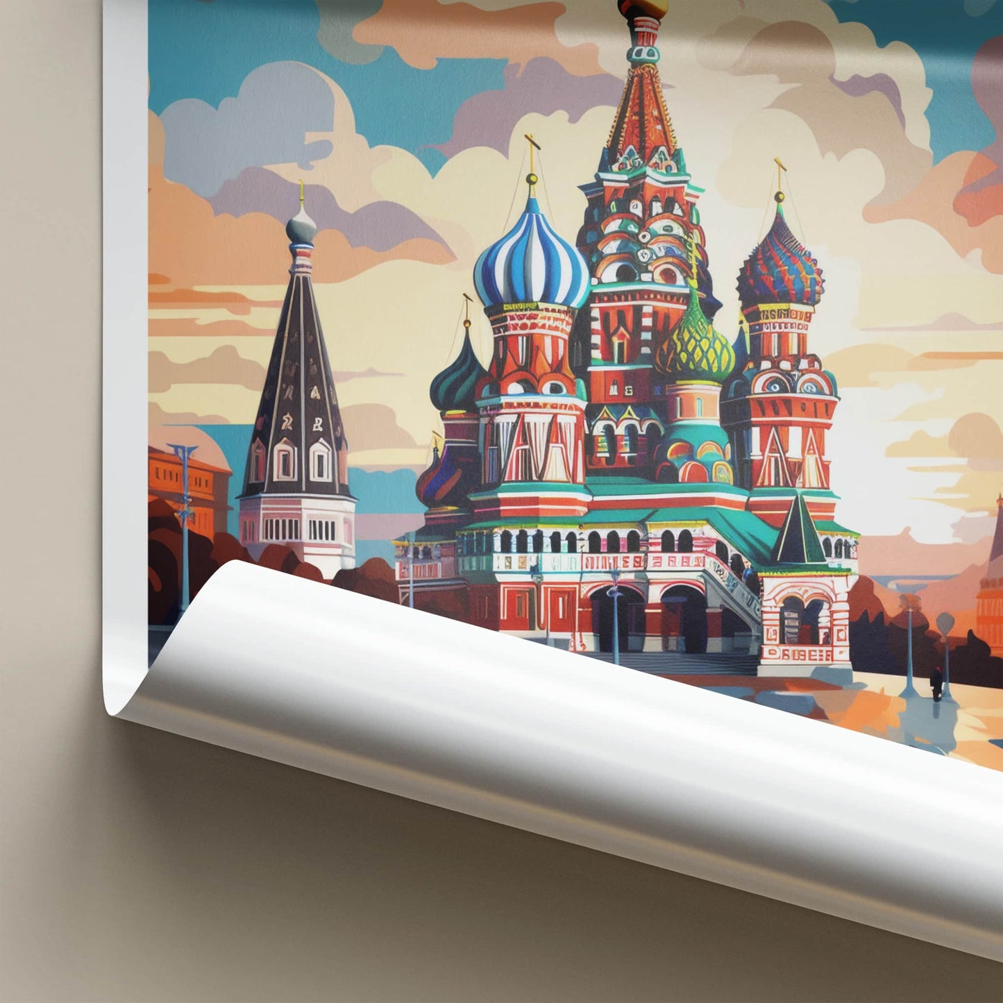 Red Square Poster - Russia Wall Art - Vibrant Cathedral Domes Home Decor
